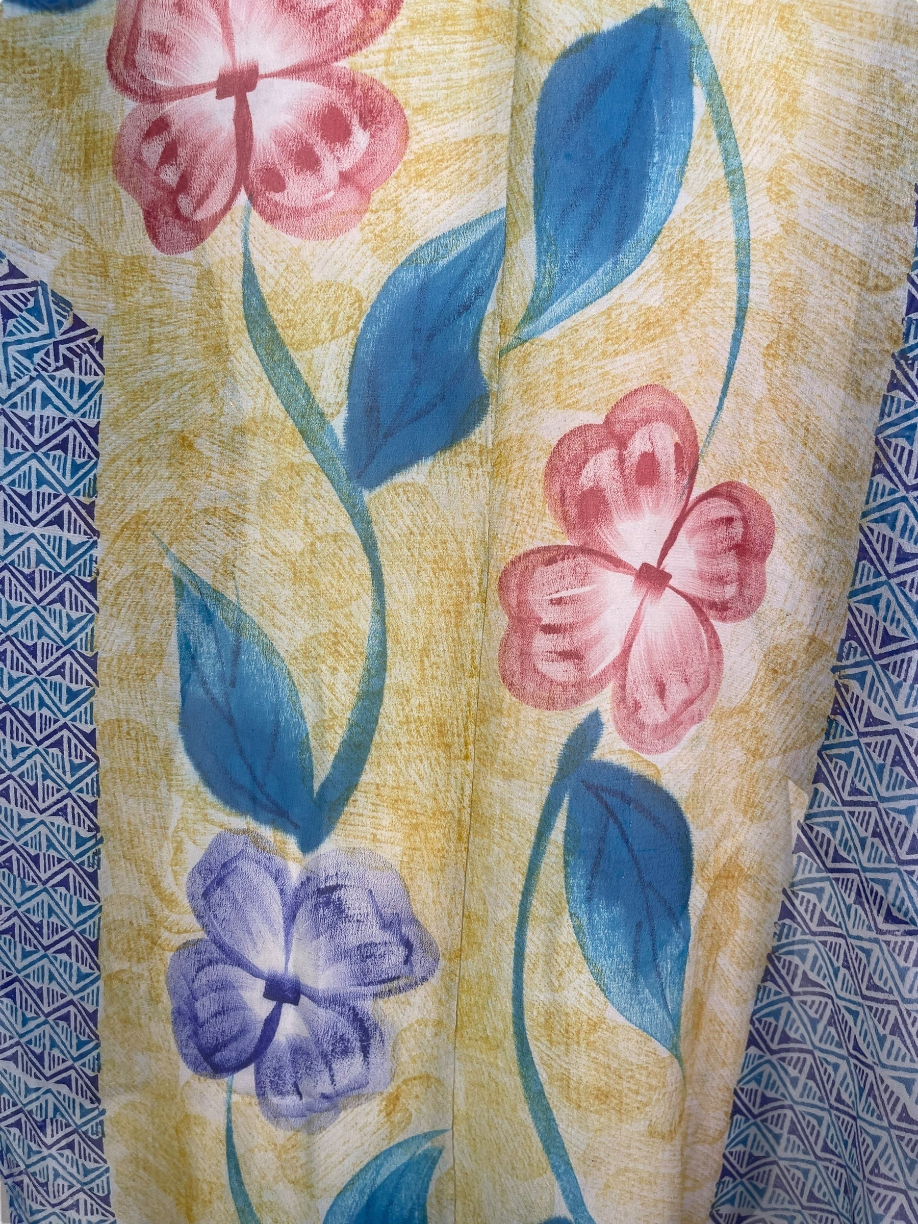 PRG8125 Sheer Avatar Pure Silk Waterfall Top