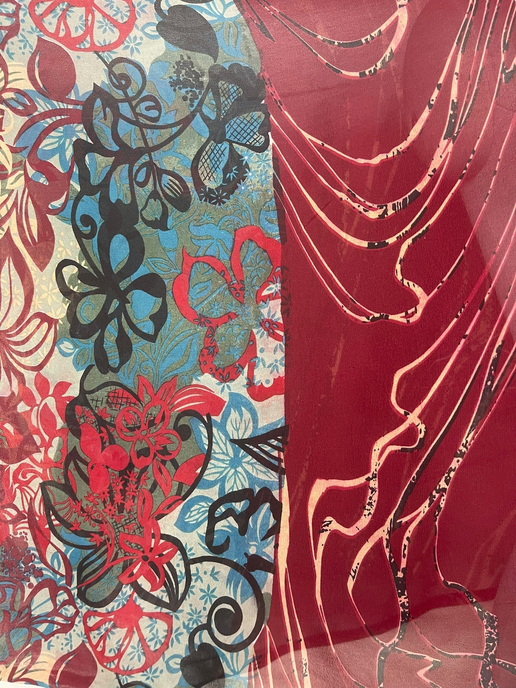 PRG8115 Sheer Wabi Sabi Pure Silk Kimono-Sleeved Top