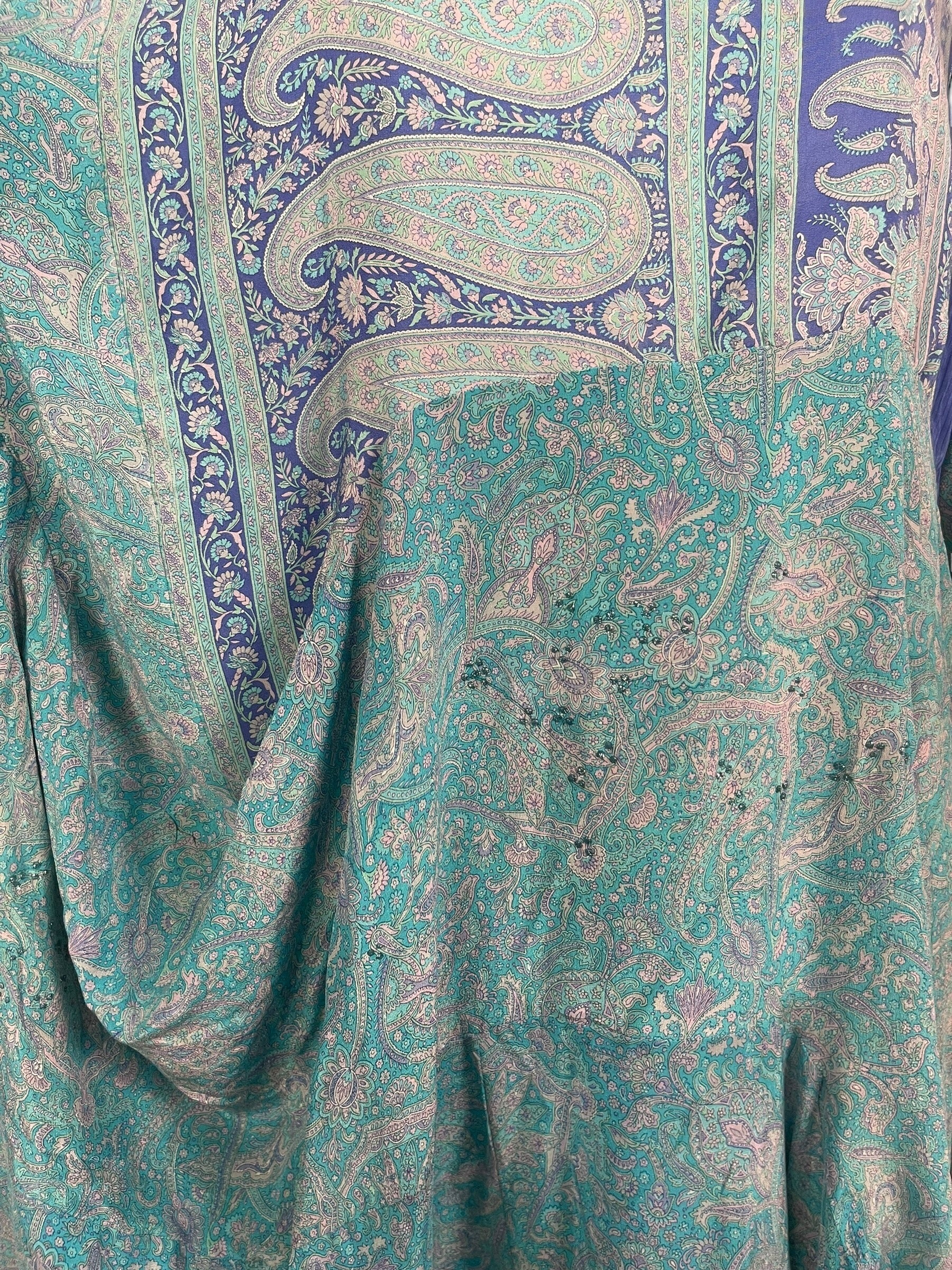 PRC7970 Avatar Pure Silk Sculptural Long Tunic Dress