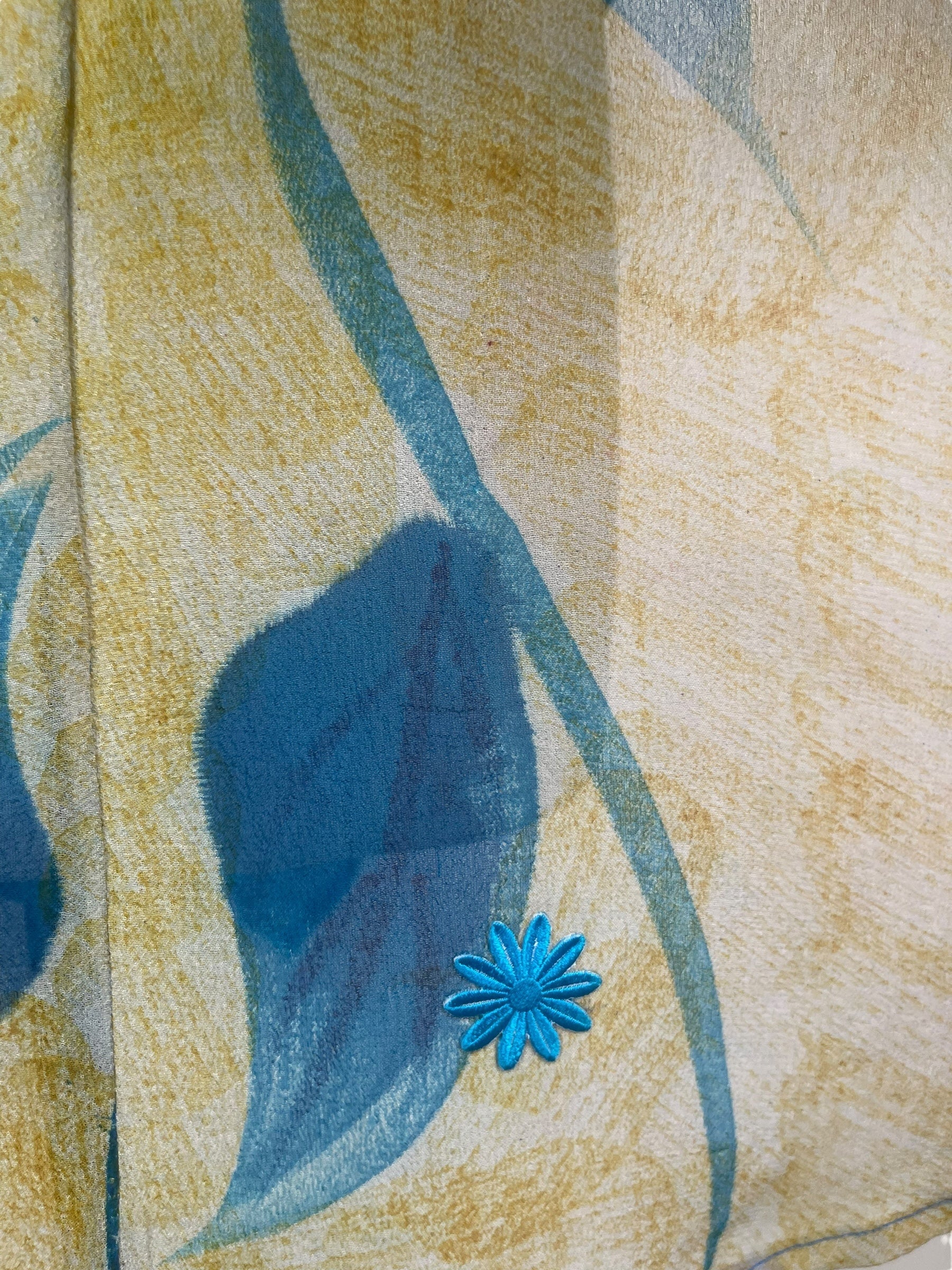 PRG8125 Sheer Avatar Pure Silk Waterfall Top