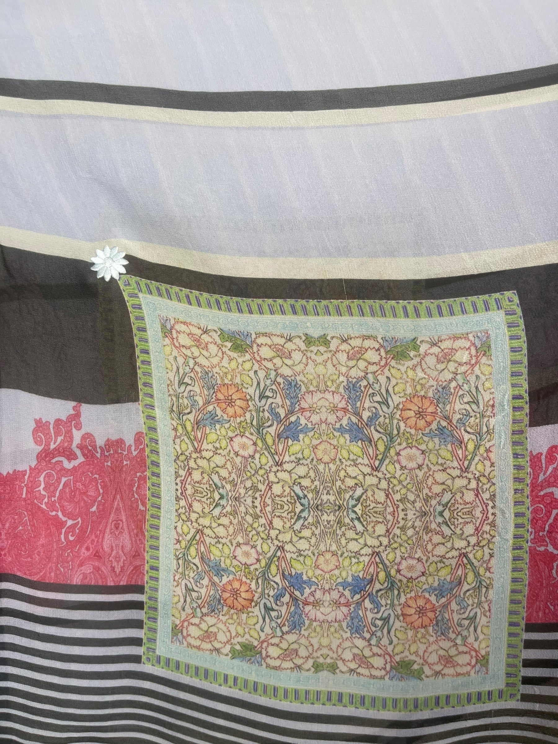 PREVIEW PRG8619 Sheer  Wabi Sabi Pure Silk Kimono-Sleeved Top