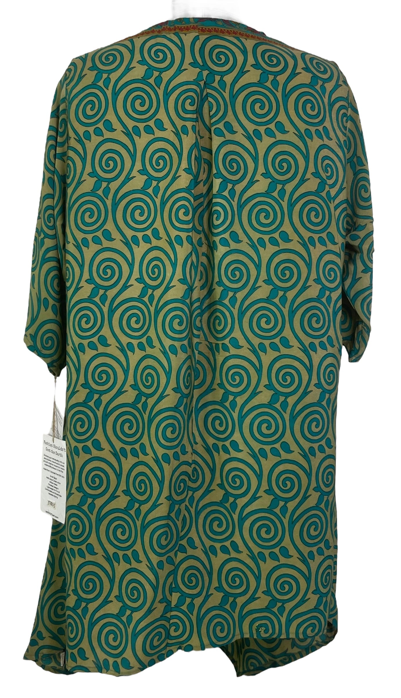 PRC7805 Avatar Pure Silk Self Pocket Tunic Dress