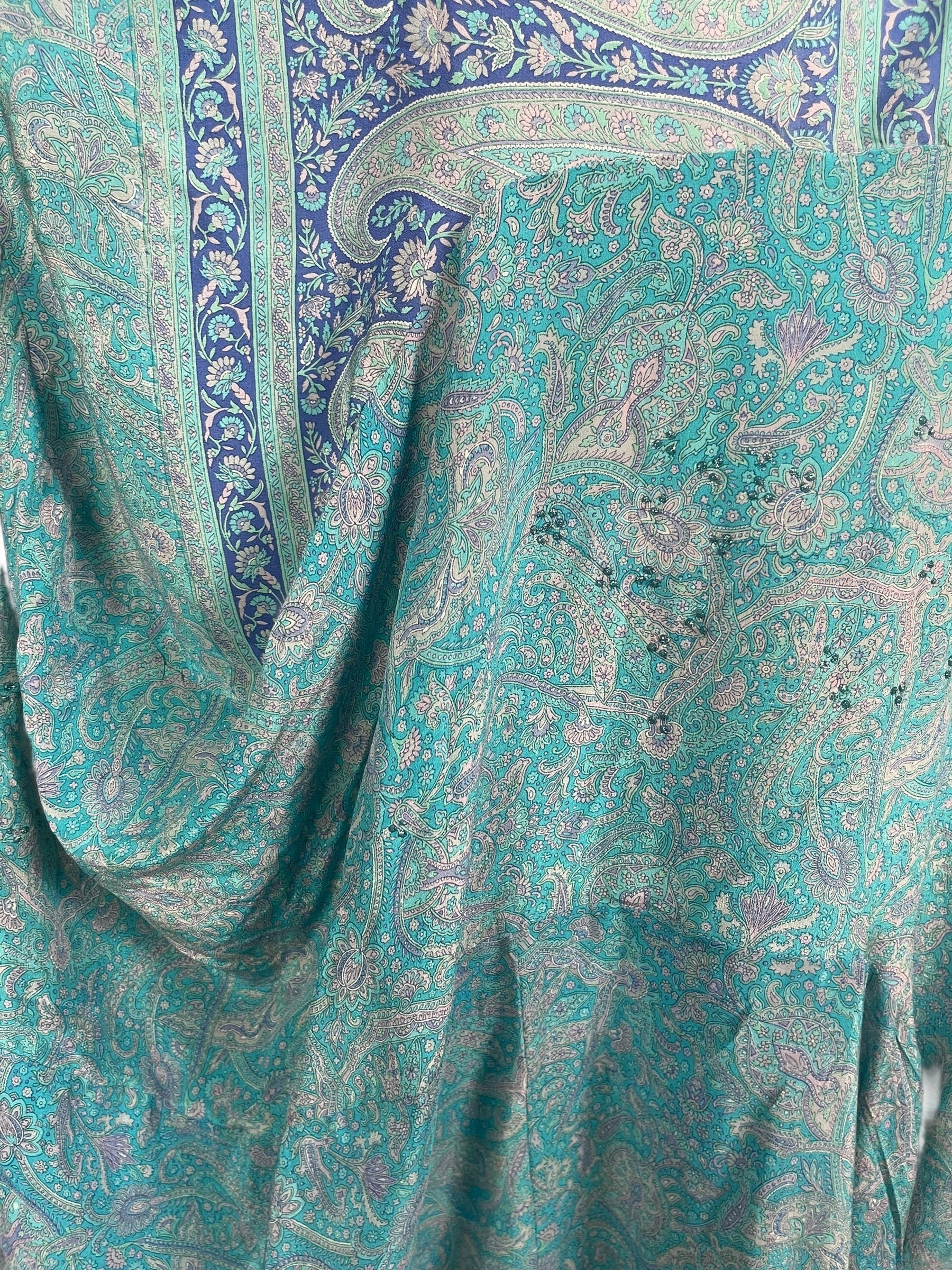 PRC7970 Avatar Pure Silk Sculptural Long Tunic Dress