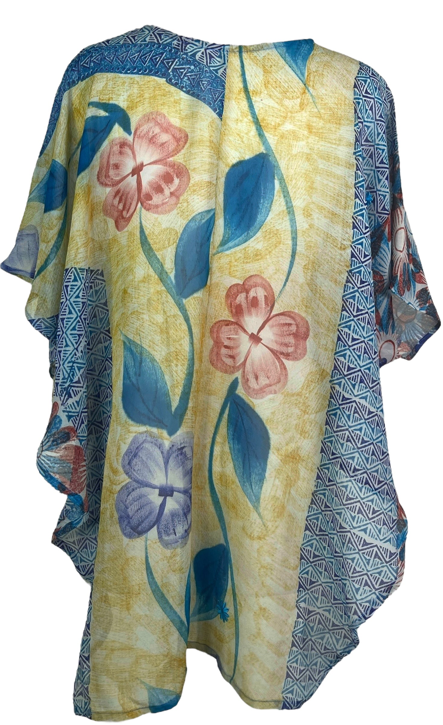 PRG8125 Sheer Avatar Pure Silk Waterfall Top