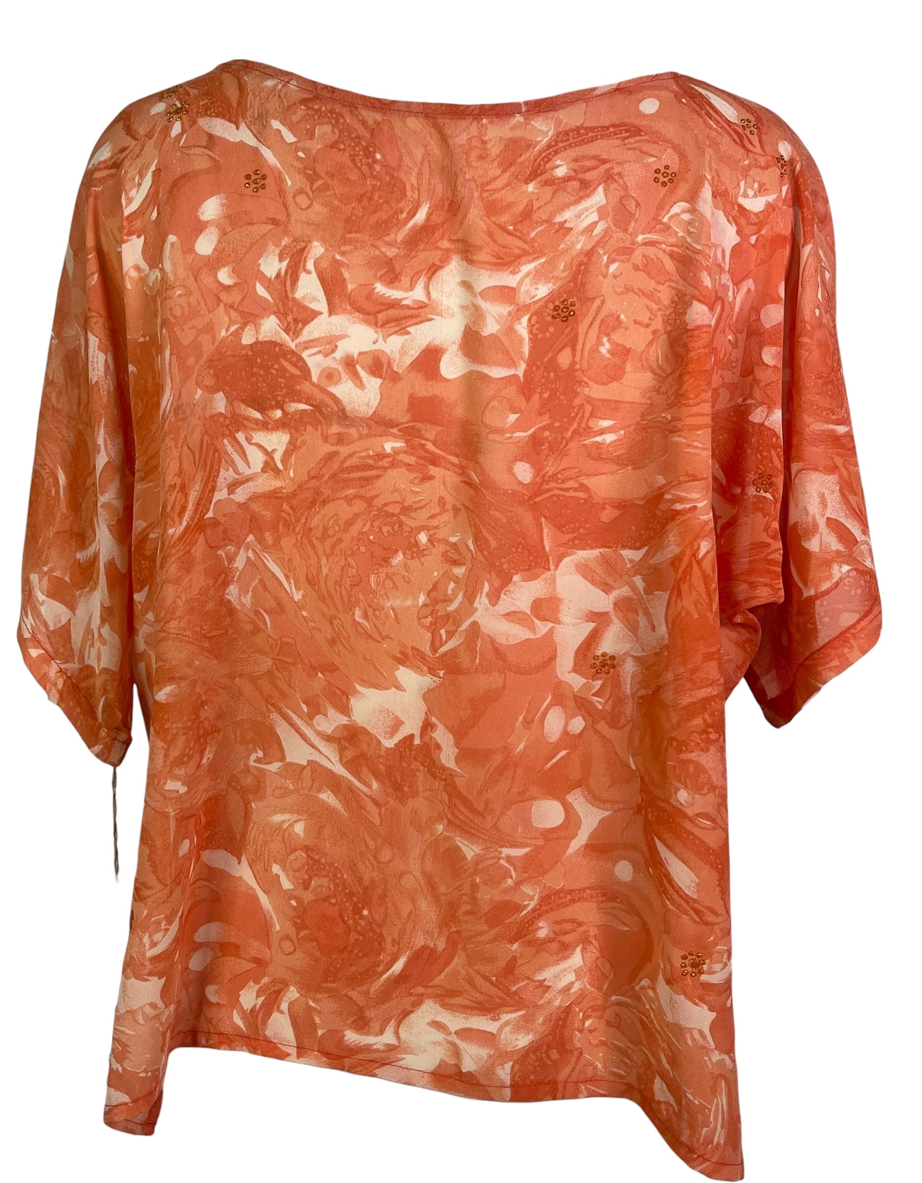 PRG8440 Sheer Avatar Pure Silk Side Slit Top