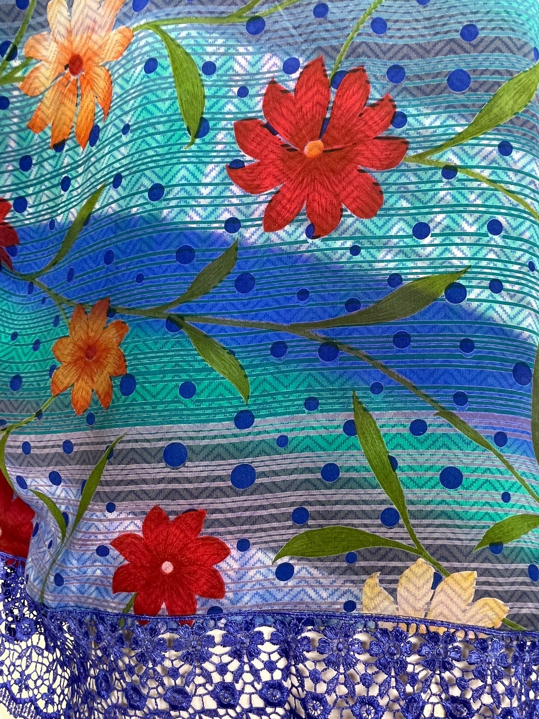 PRC6727 Avatar Pure Silk Side Slit Top