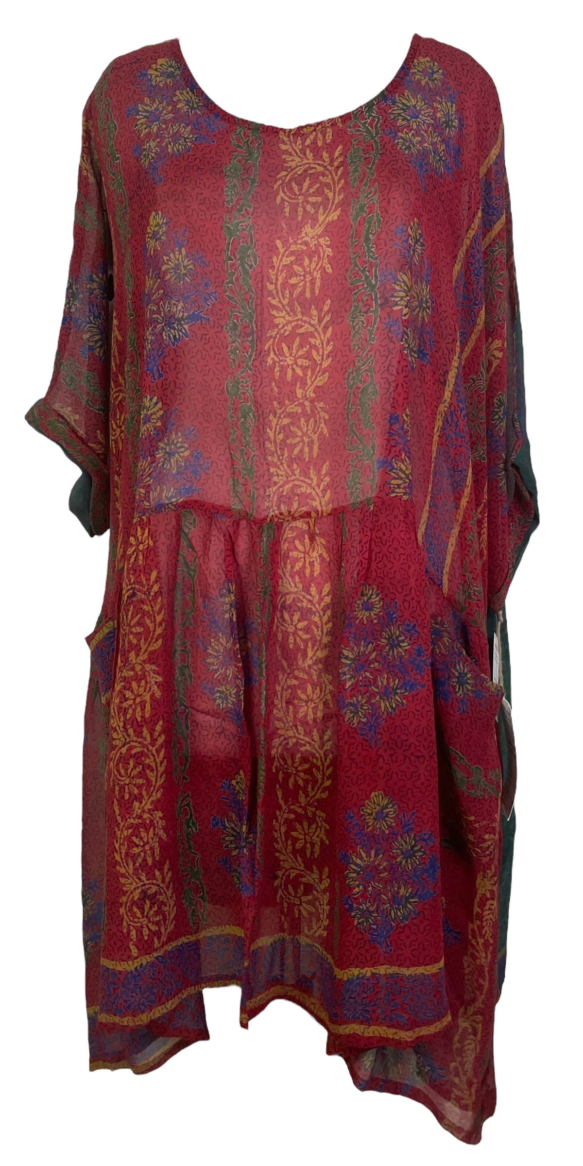 PRG7741 Sheer Avatar Pure Silk Boxy Babydoll Dress