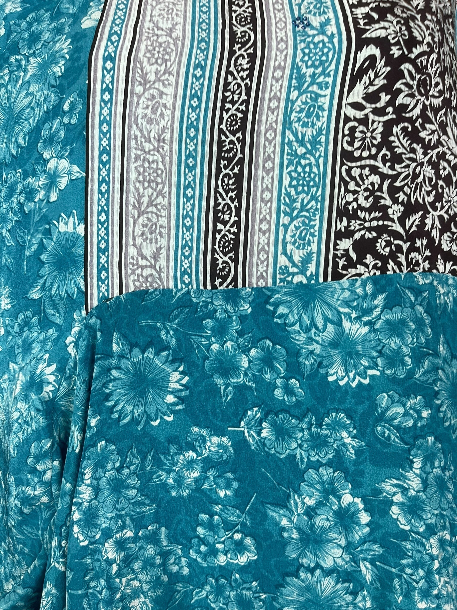 PRC7890 Avatar Pure Silk Sculptural Long Tunic Dress
