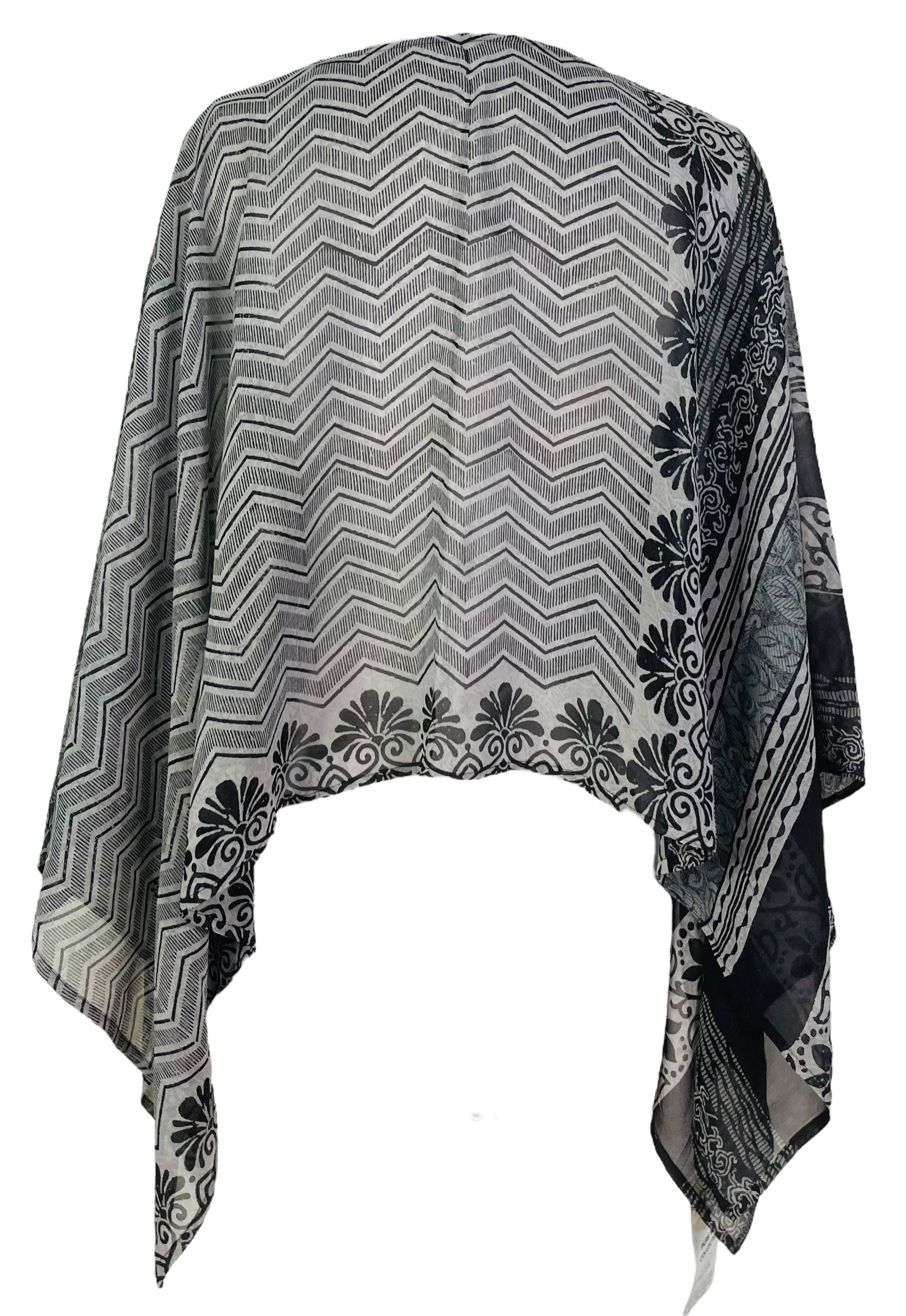 PRG7712 Sheer Avatar Pure Silk Capelet Poncho