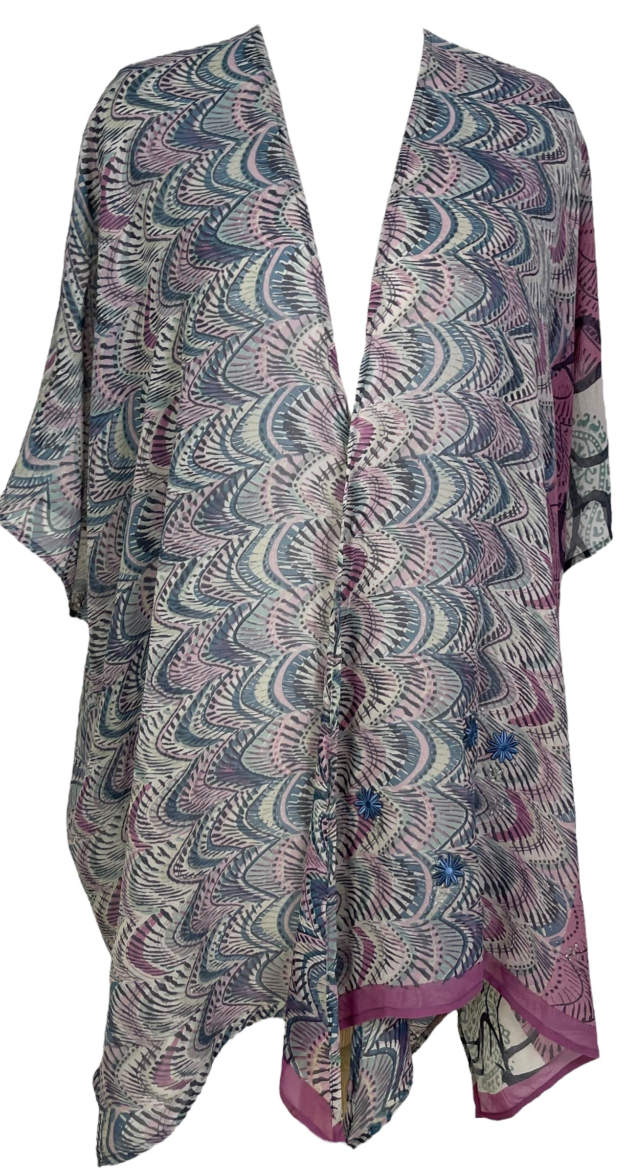 PRG7266 Sheer Wabi Sabi Pure Silk Cardigan