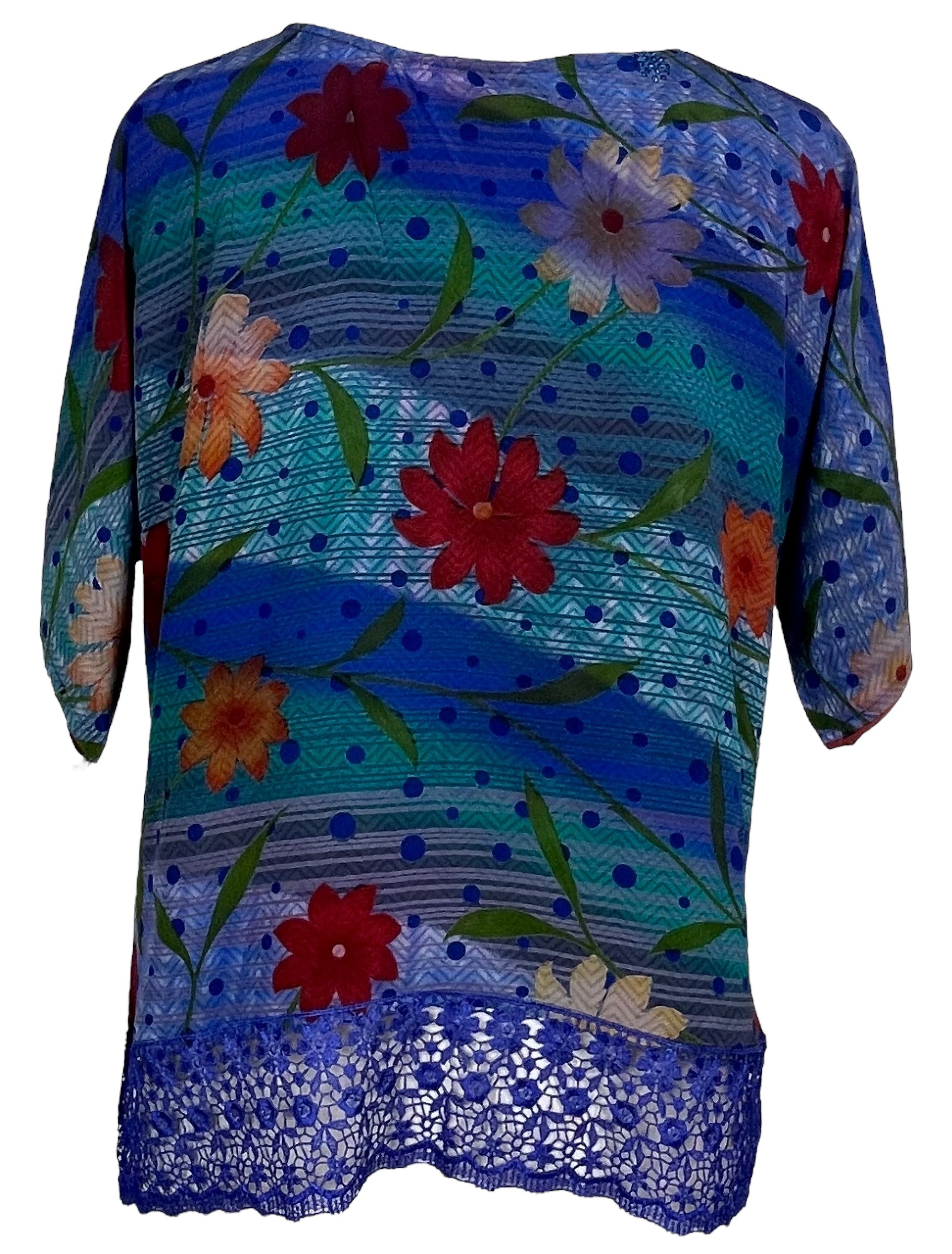 PRC6727 Avatar Pure Silk Side Slit Top