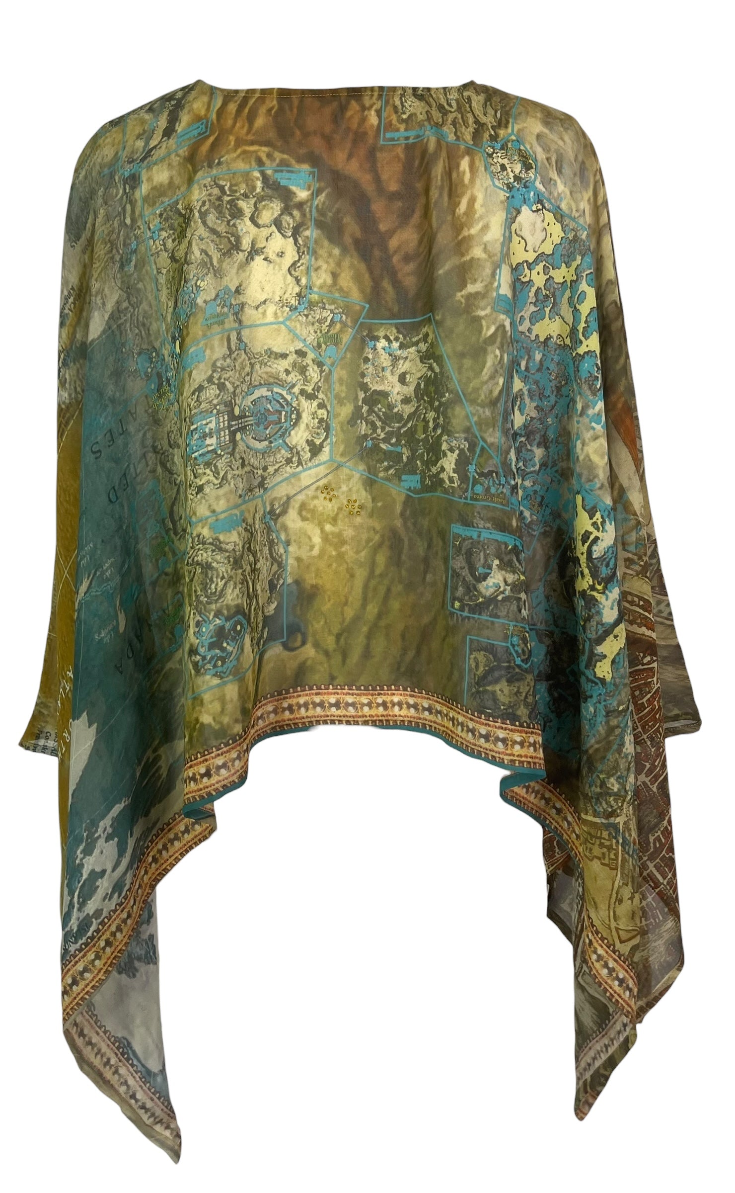 PREVIEW PRG8581A Sheer Pure Silk Wabi Sabi Capelet Poncho