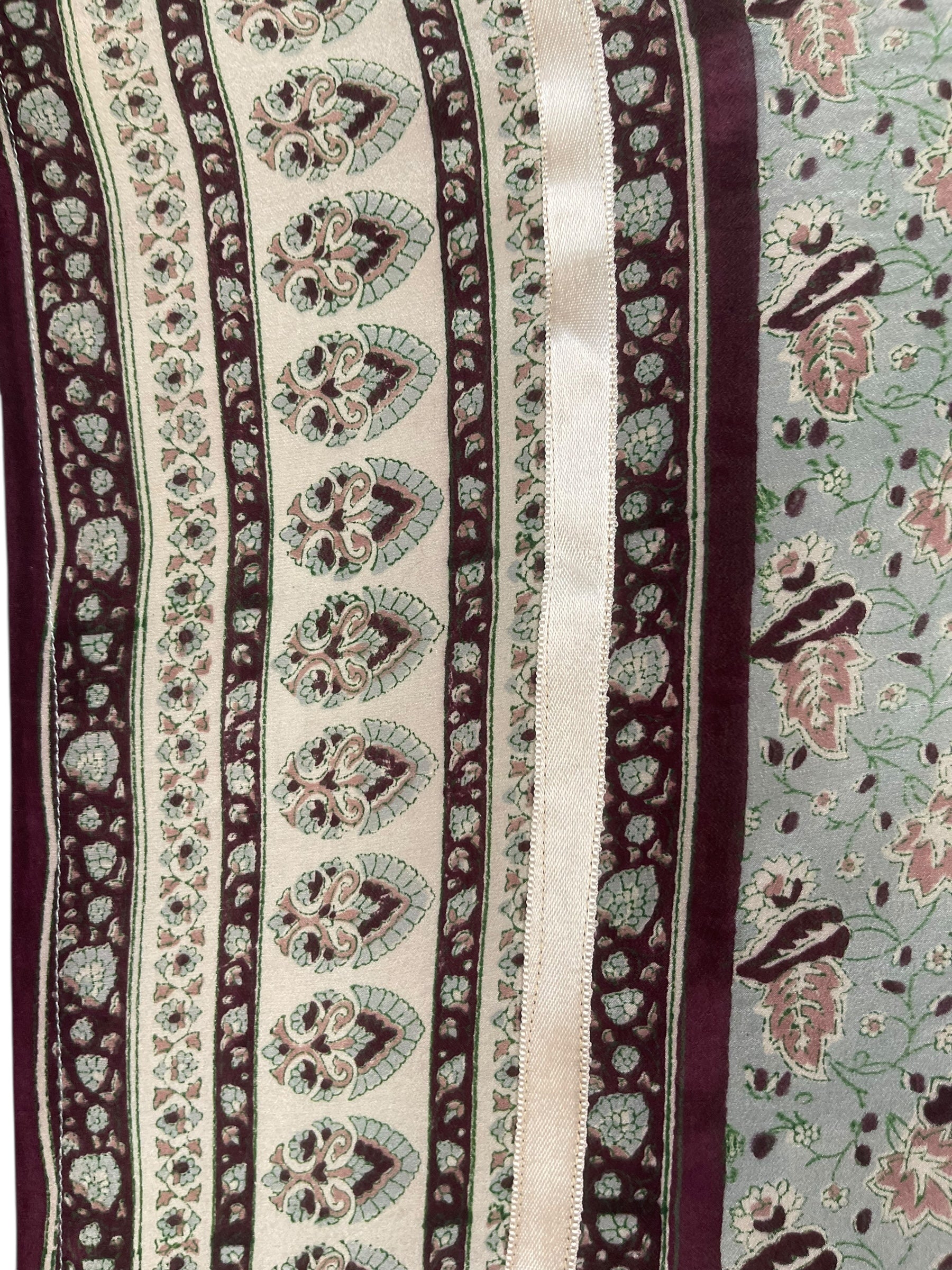 PRC8542 Avatar Long Pure Silk Kimono Sleeved Duster with Belt