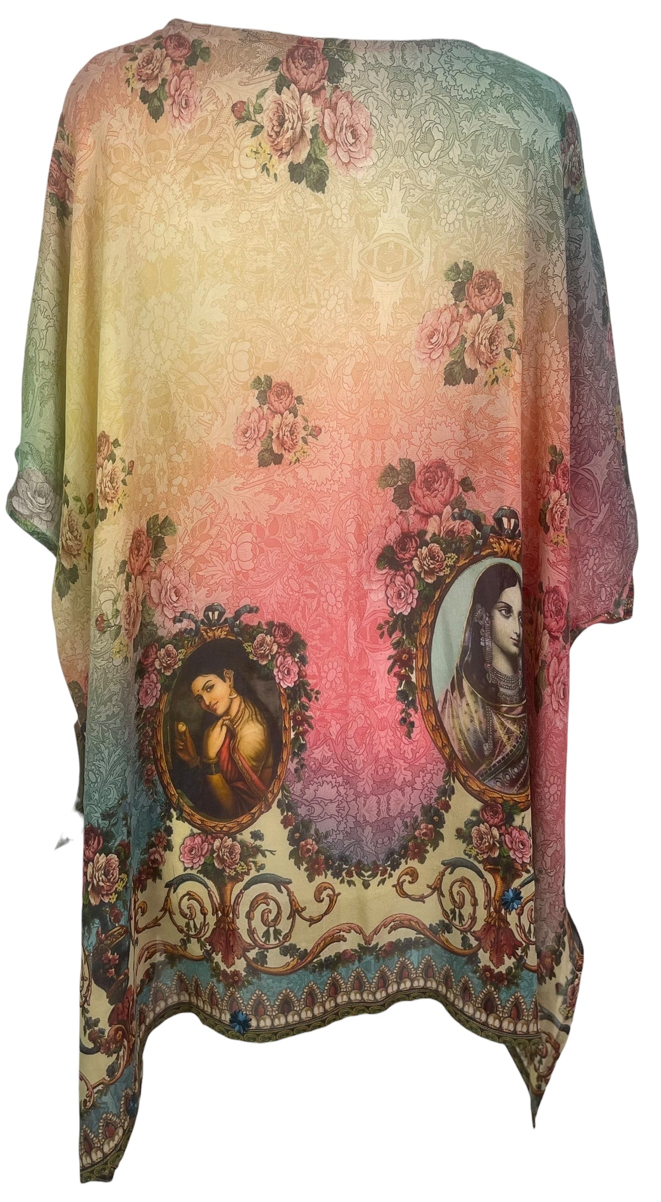 PREVIEW PRG8615 Sheer Wabi Sabi Pure Silk Short Kaftan Tunic With Slits