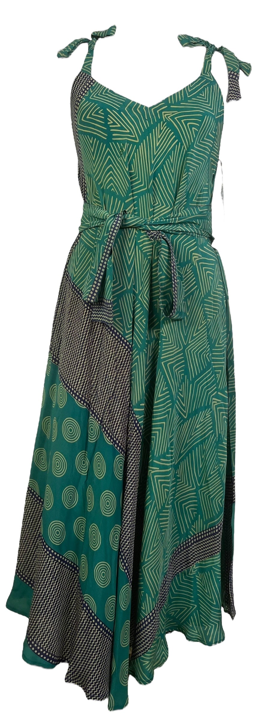 PRC7692 Wabi Sabi Pure Silk Maxi Dress with Belt