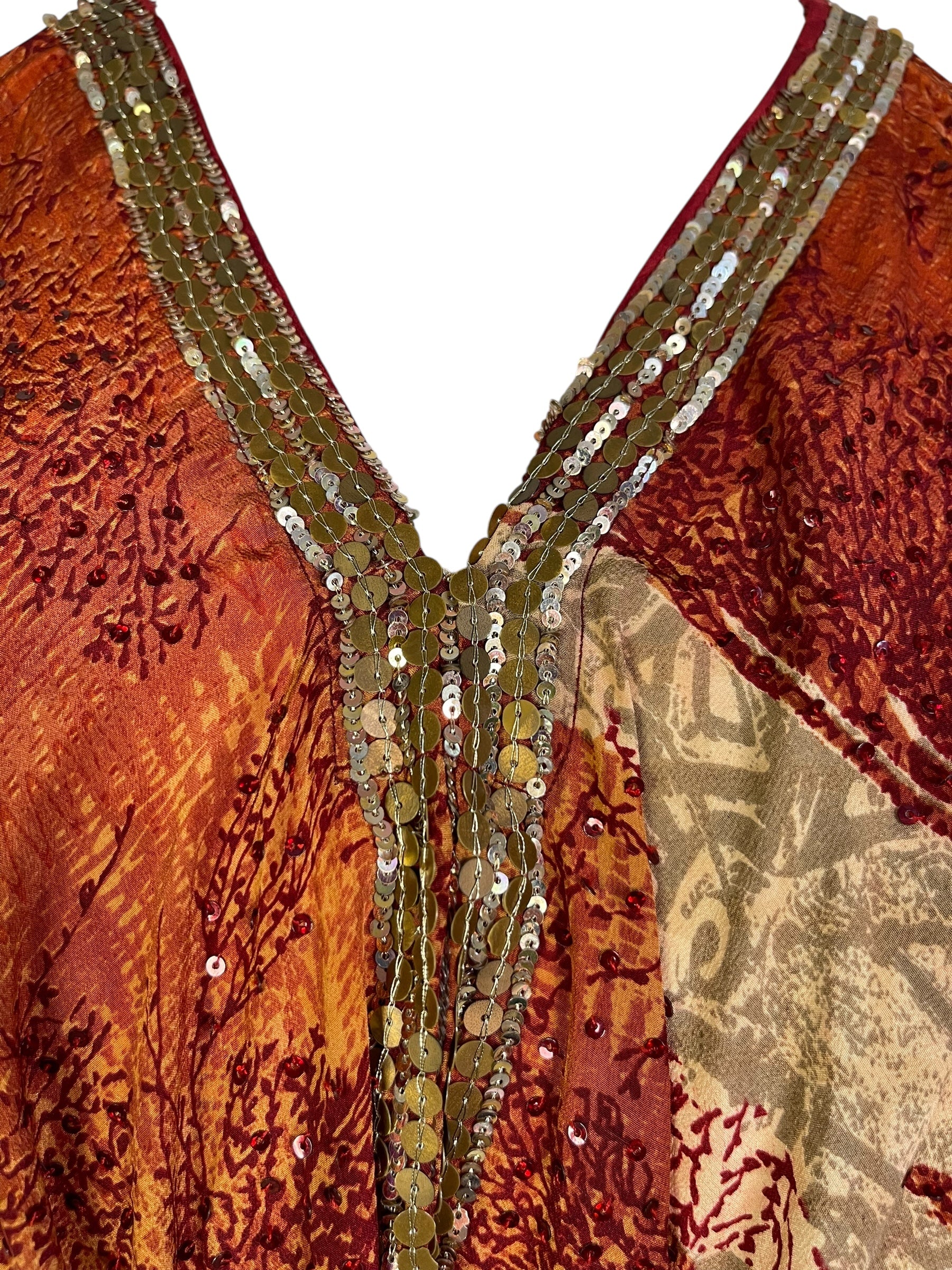 PRC7248 Avatar Pure Silk Maxi Dress with Belt by sariKNOTsari – Handmade ethical Maxi Dress from sariKNOTsari using upcycled silk. Designed in Canada for travel and slow fashion, loved from Toronto to LA to Sydney.
