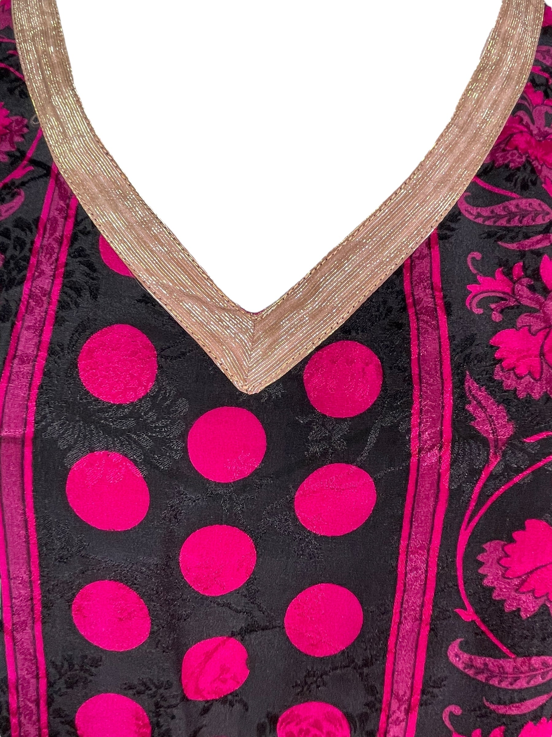 PRC7504 Avatar Pure Silk Short Kaftan Tunic with Slits