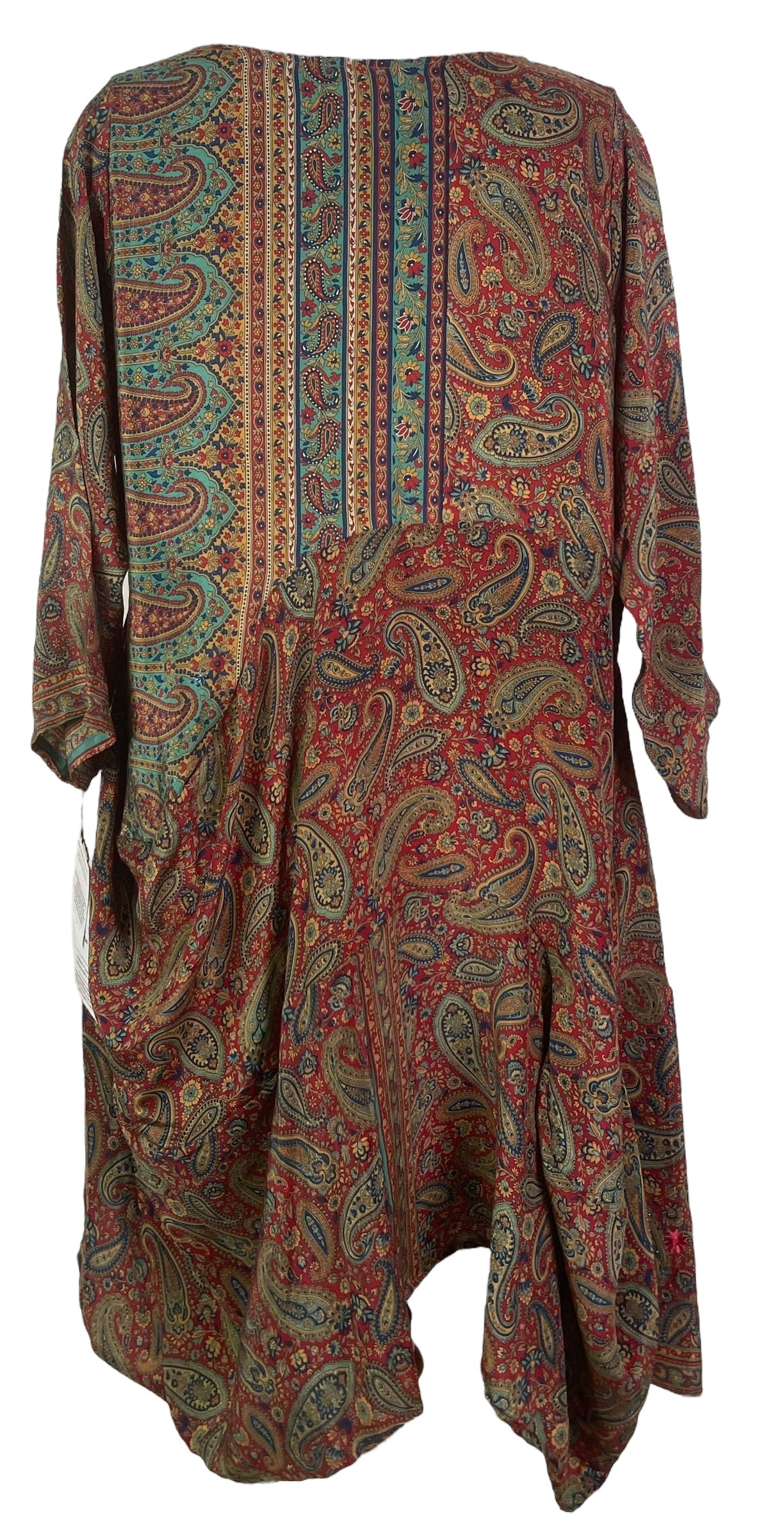 PRC7889 Avatar Pure Silk Sculptural Long Tunic Dress
