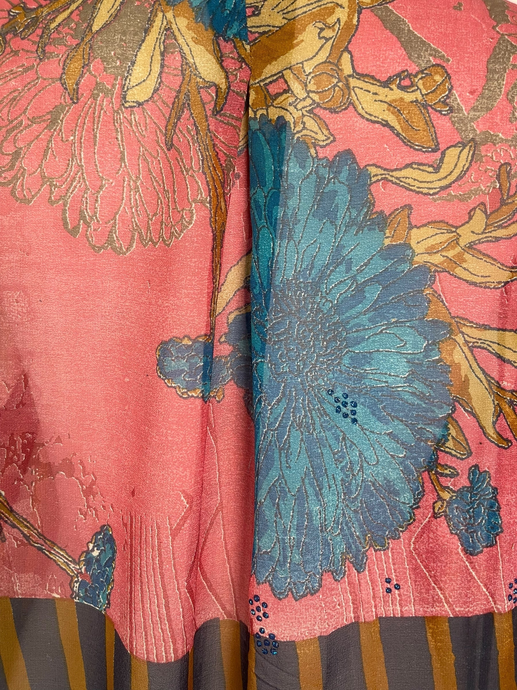 PRG7782 Sheer Avatar Pure Silk Self Pocket Tunic Dress