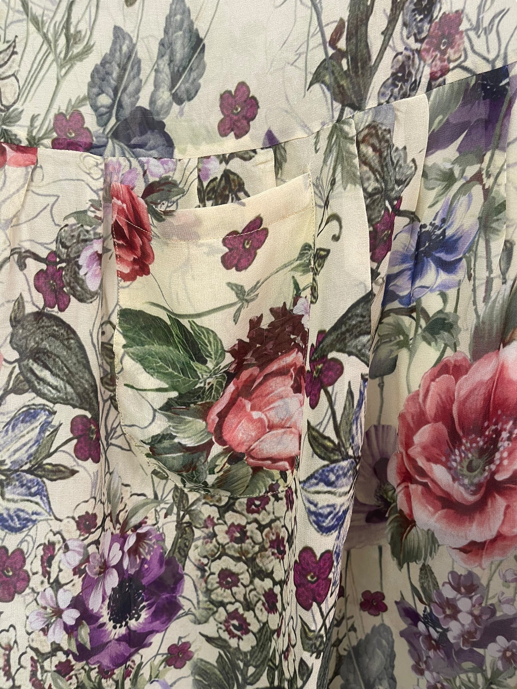 PRG8177 Sheer Wabi Sabi Pure Silk Boxy Babydoll Dress