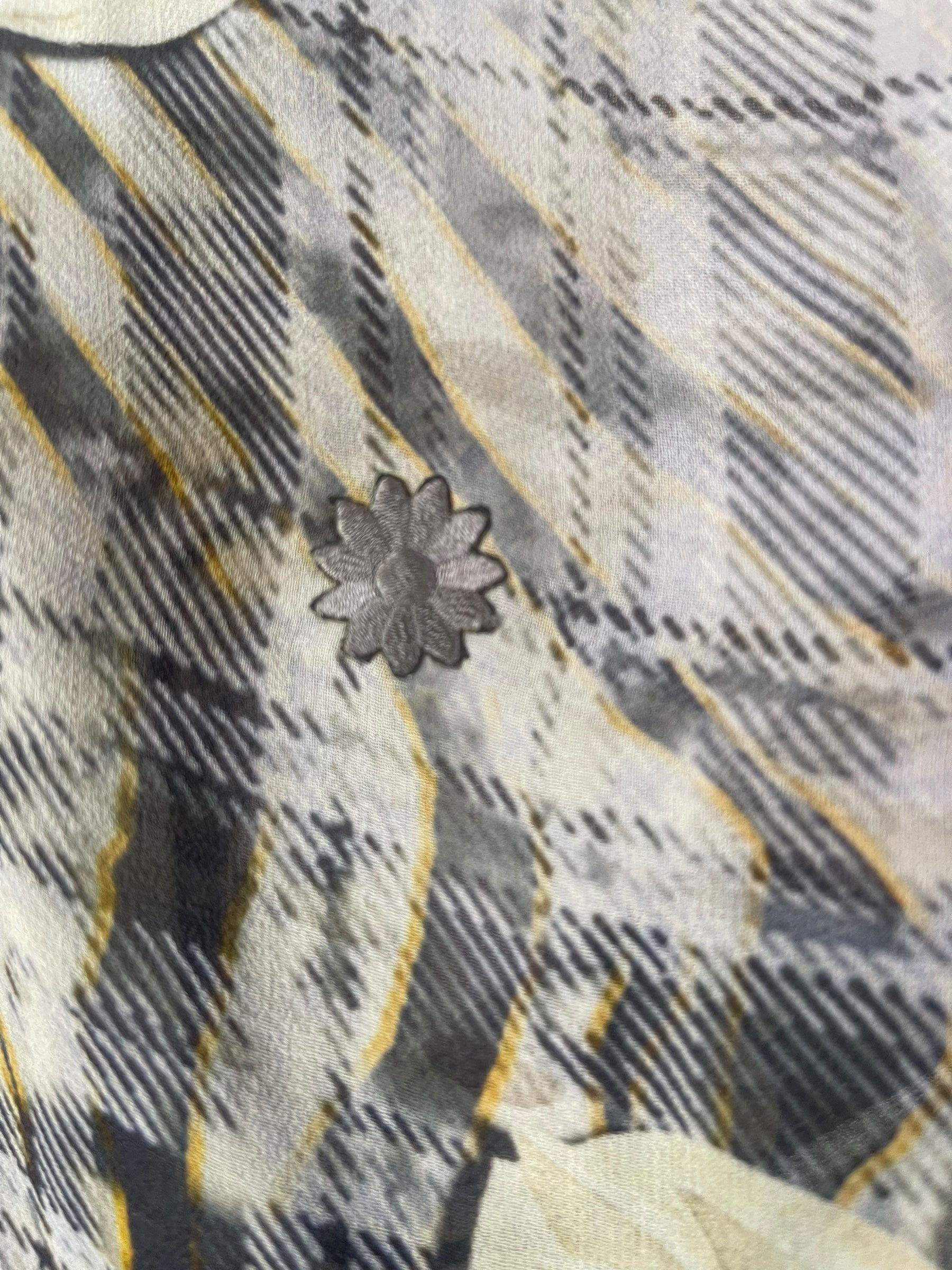 PRG7626 Sheer Avatar Long Pure Silk Kimono Sleeved Duster with Belt