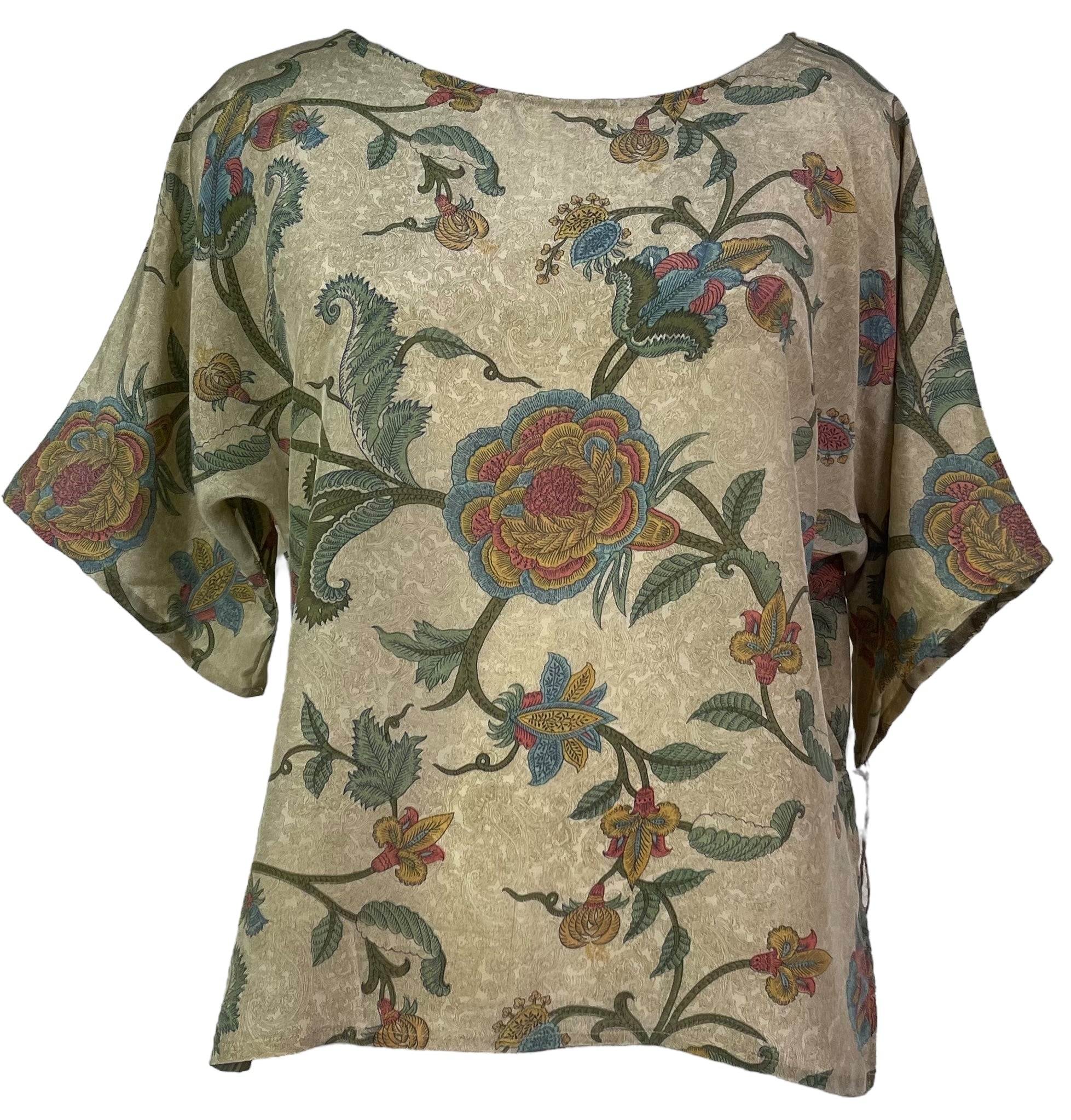 PRC7837 Avatar Pure Silk Side Slit Top