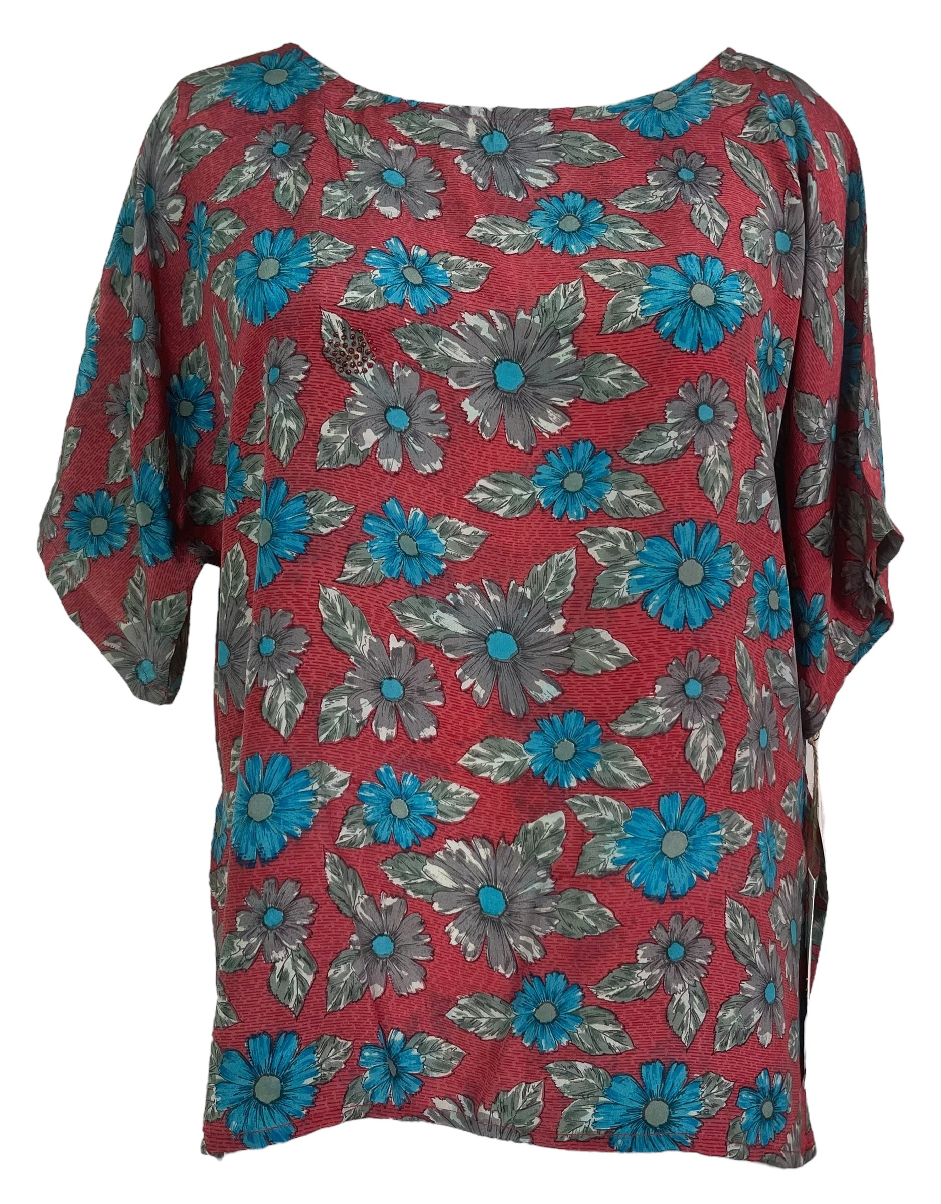 PRC8071 Avatar Pure Silk Side Slit Top