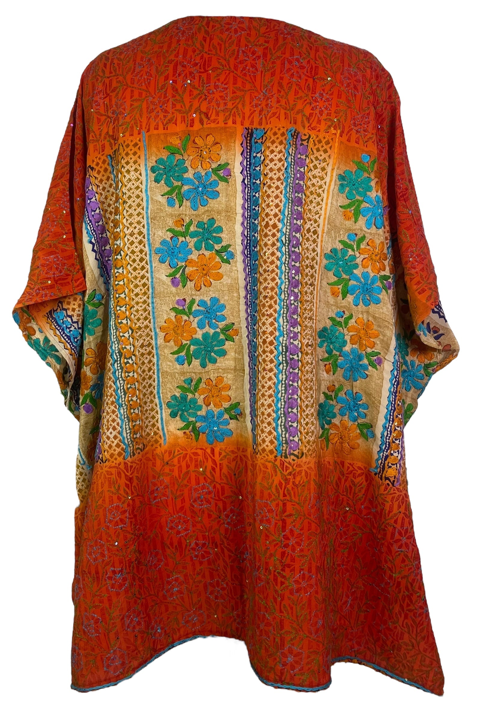 PRC8011 Avatar Pure Silk Short Kaftan Tunic with Slits
