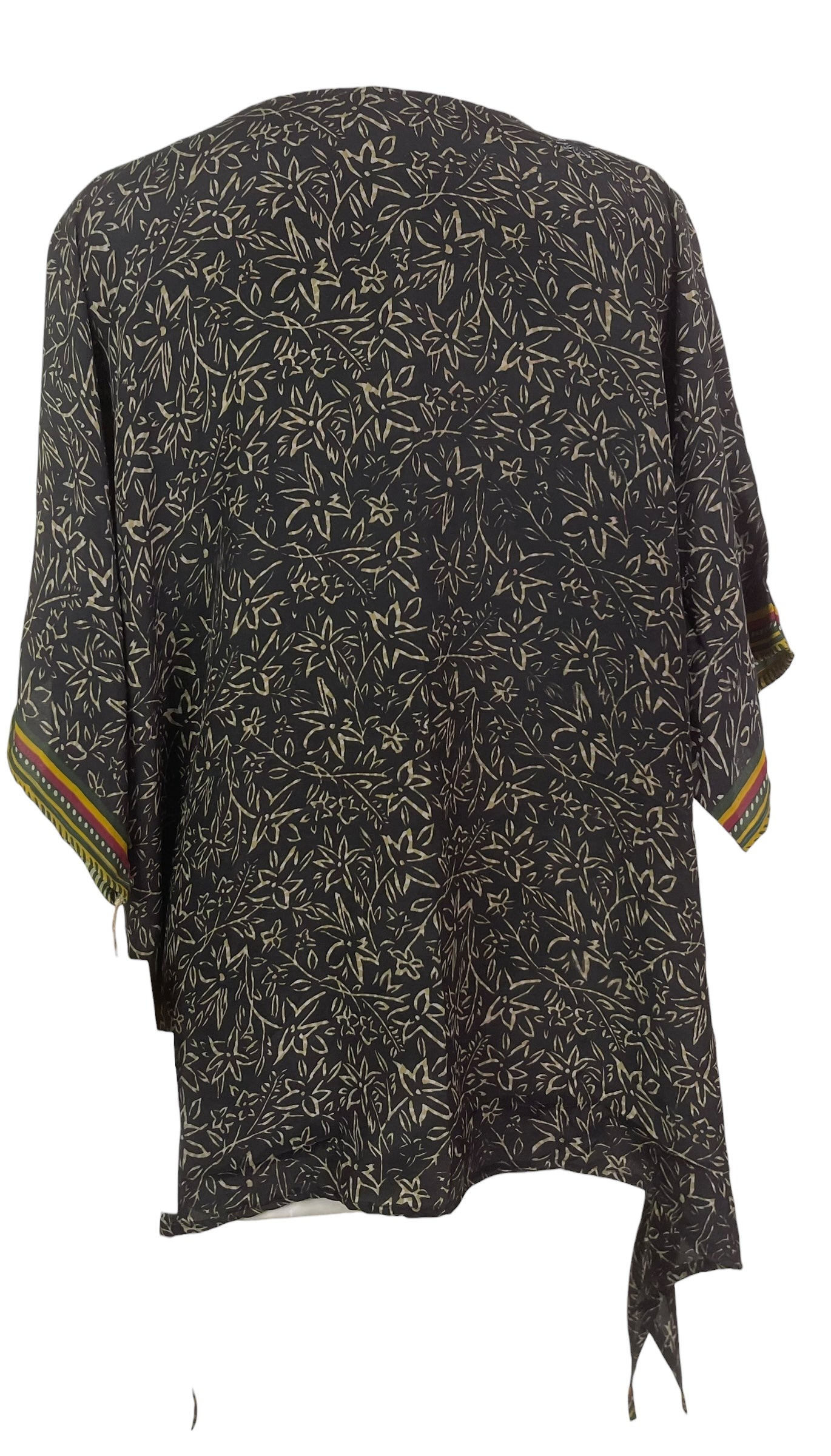 PRC8456 Wabi Sabi Pure Silk Long Tunic with Side Ties