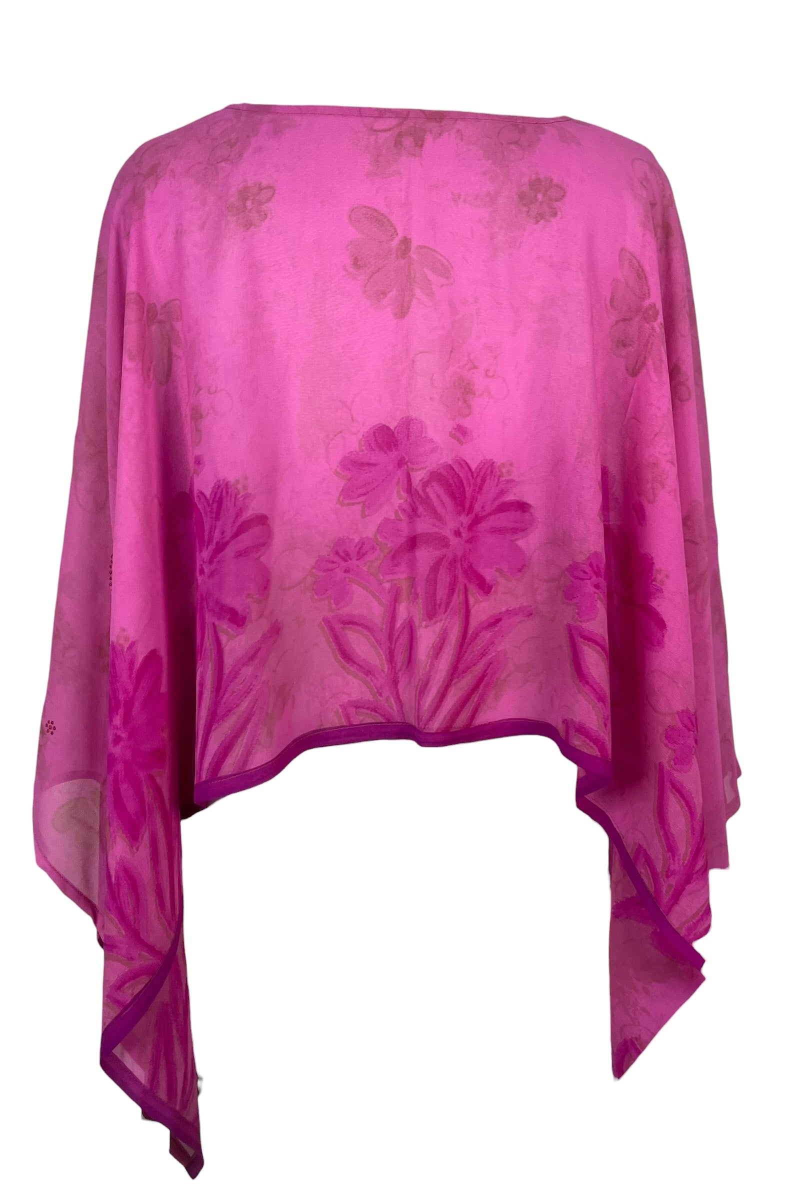 PREVIEW PRG8347 Sheer Avatar Pure Silk Capelet Poncho by FEBRUARY2026 – Handmade ethical Poncho from sariKNOTsari using upcycled silk. Designed in Canada for travel and slow fashion, loved from Toronto to LA to Sydney.