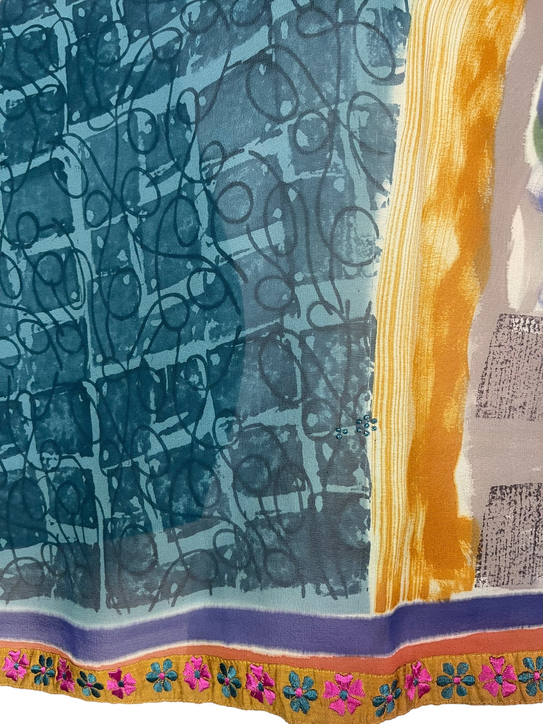 PRG7706 Sheer Avatar Pure Silk Capelet Poncho