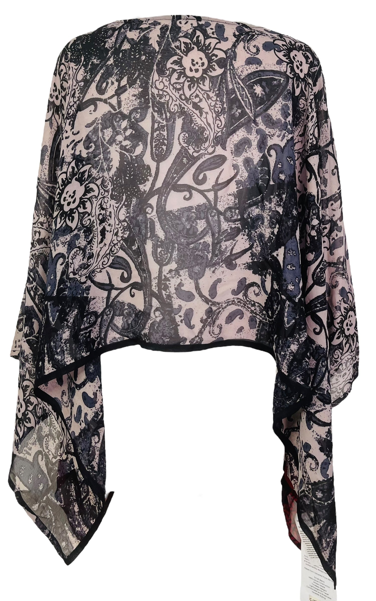 DEEANNS PRG7711 Sheer Avatar Pure Silk Capelet Poncho