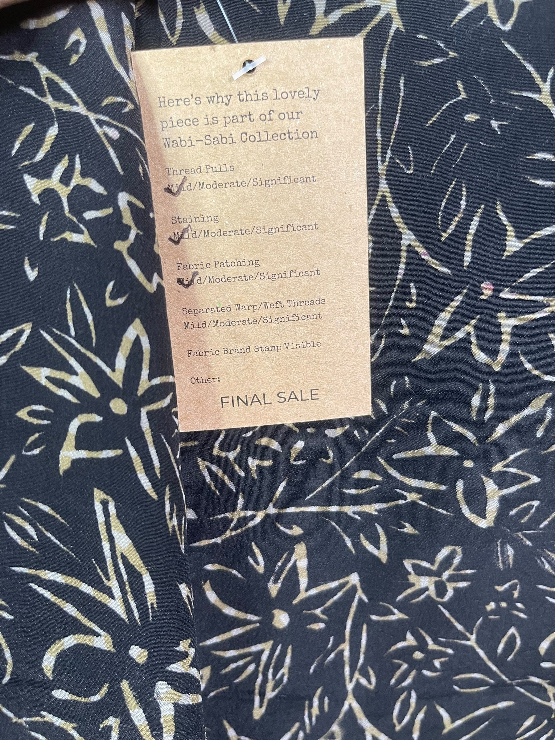 PRC8456 Wabi Sabi Pure Silk Long Tunic with Side Ties