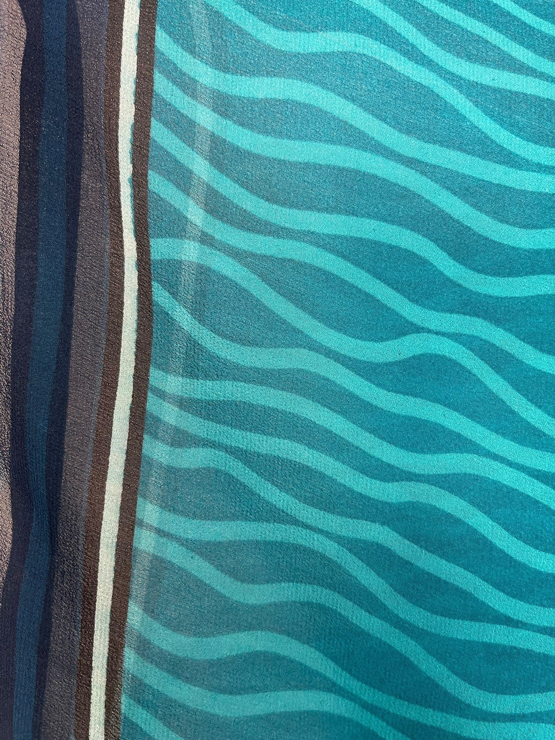 PRG8233 Sheer Avatar Pure Silk Kimono-Sleeved Top