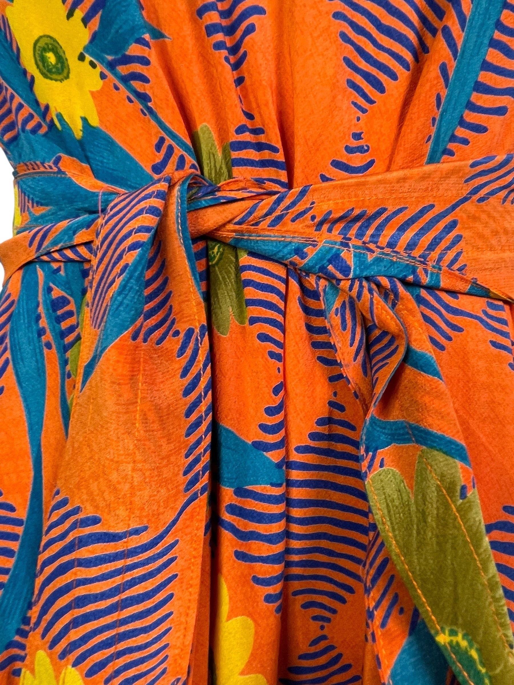 PRC7673 Avatar Pure Silk Maxi Dress with Belt