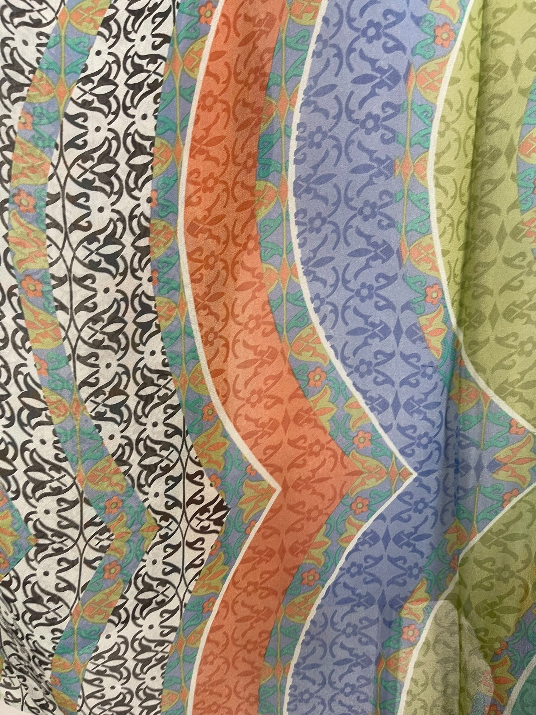 PRG7363 Sheer Wabi Sabi Pure Silk Short Kaftan Tunic Without Slits