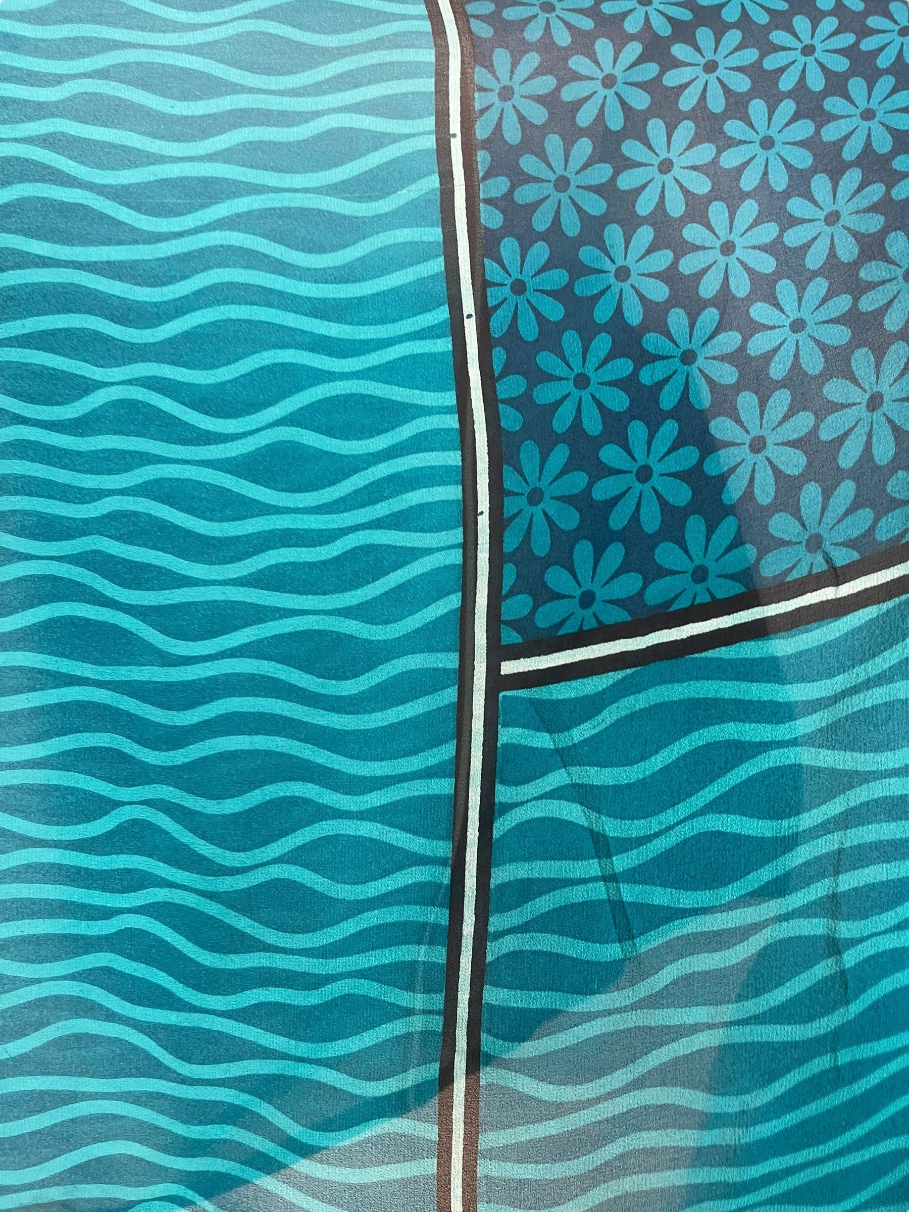 PRG8233 Sheer Avatar Pure Silk Kimono-Sleeved Top