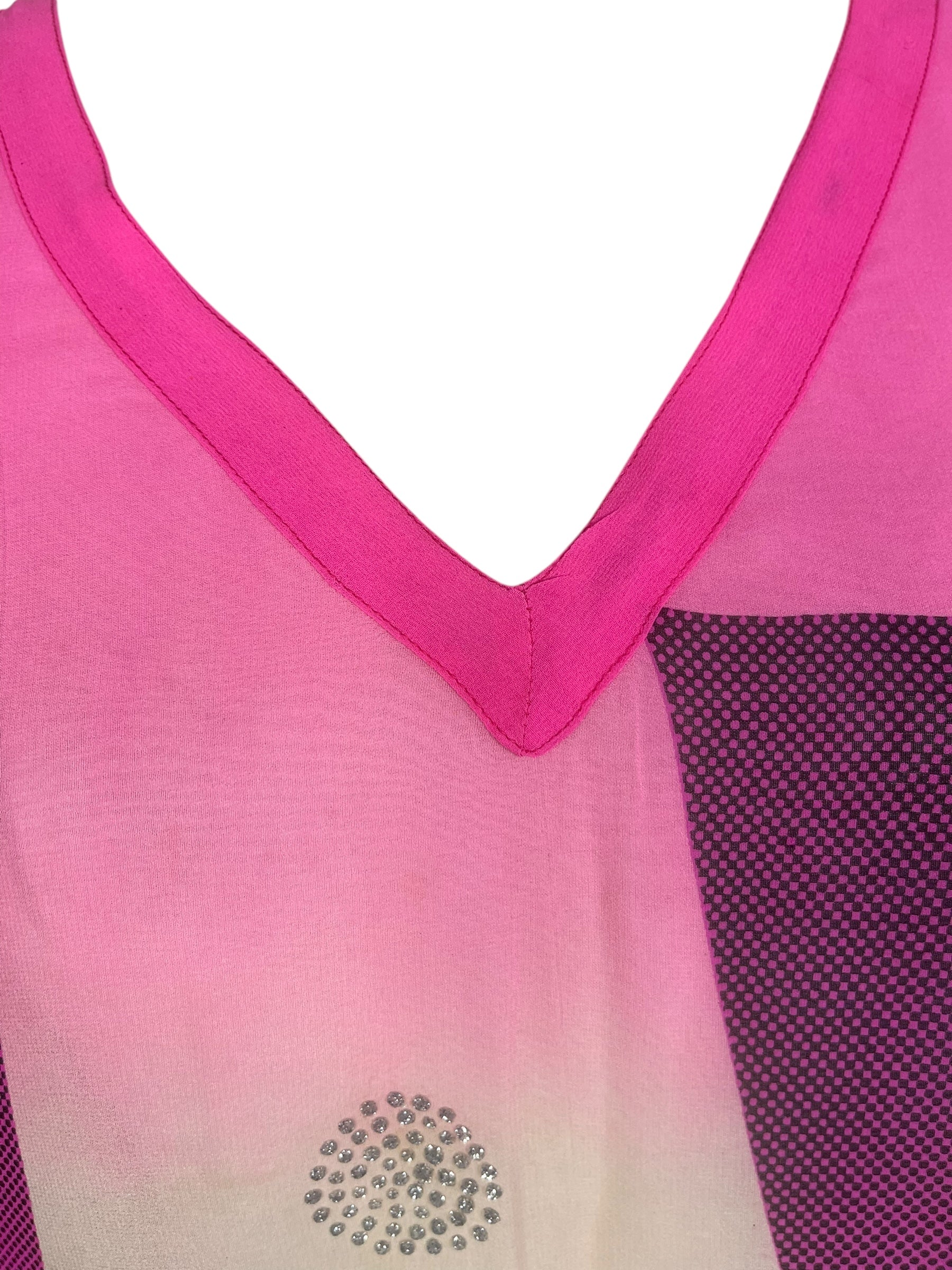 PRG7779 Sheer Avatar Pure Silk Short Kaftan Tunic with Slits