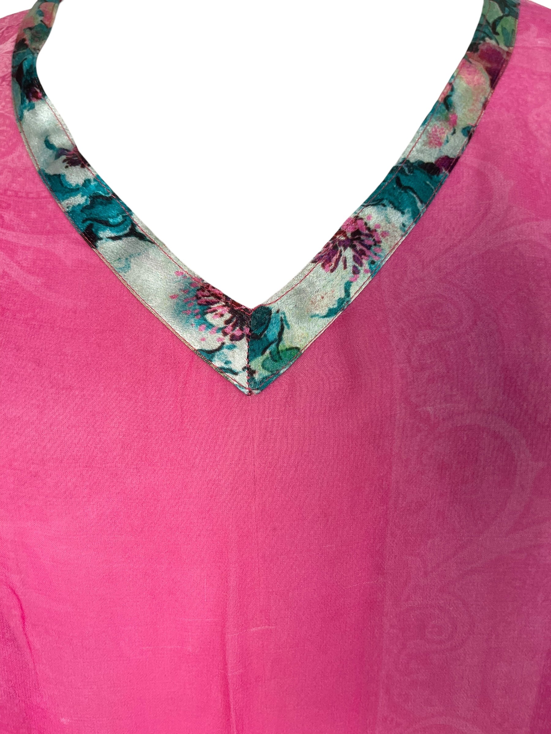 PREVIEW PRG8569 Sheer Avatar Pure Silk Midi Length Kaftan by MARCH2026 – Handmade ethical Midi Length Kaftan from sariKNOTsari using upcycled silk. Designed in Canada for travel and slow fashion, loved from Toronto to LA to Sydney. Featuring Zsiska, Bryn Walker and Artisan Leather coats by Rejean Pepin, Pepin designs