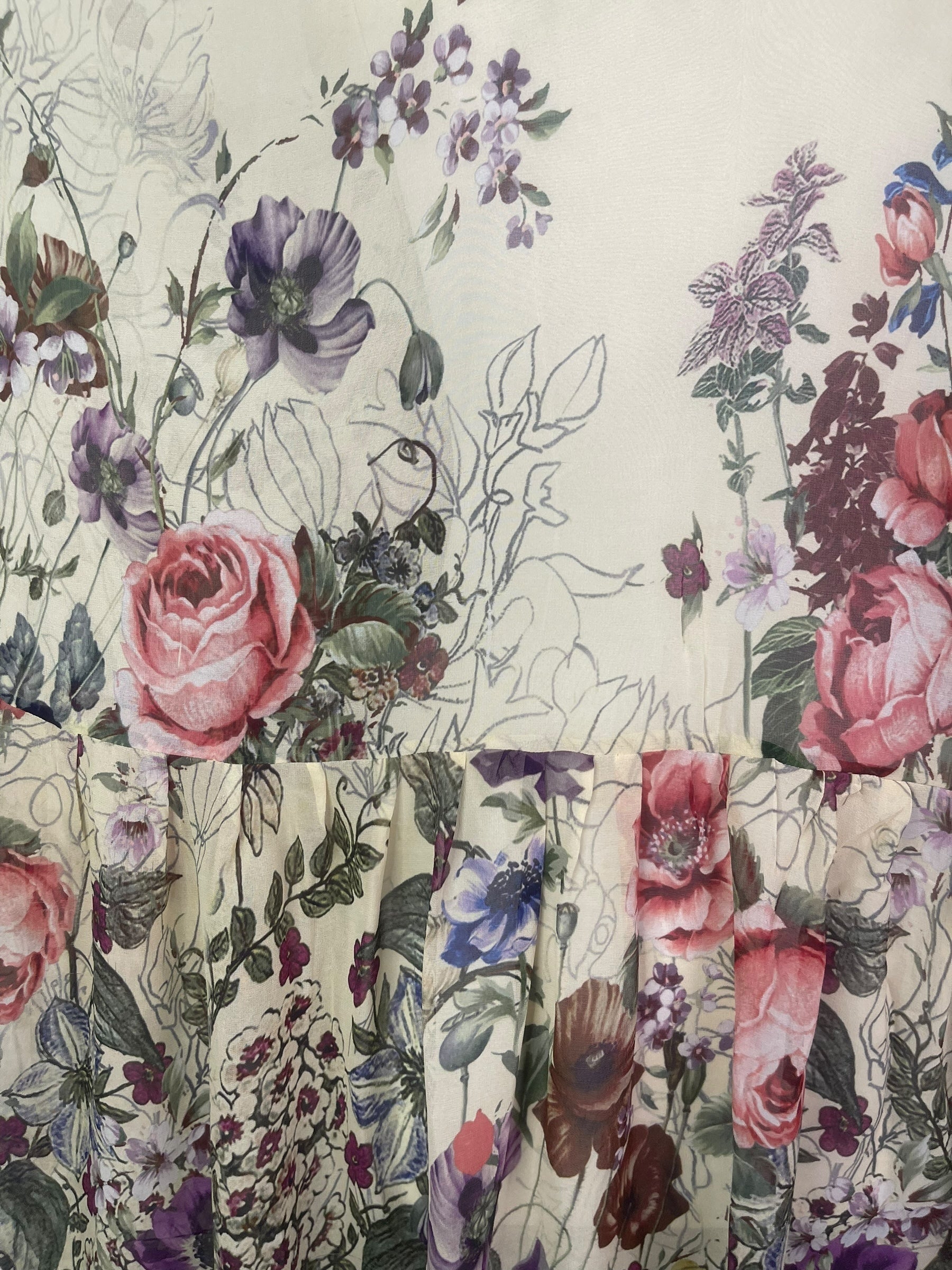 PRG8177 Sheer Wabi Sabi Pure Silk Boxy Babydoll Dress