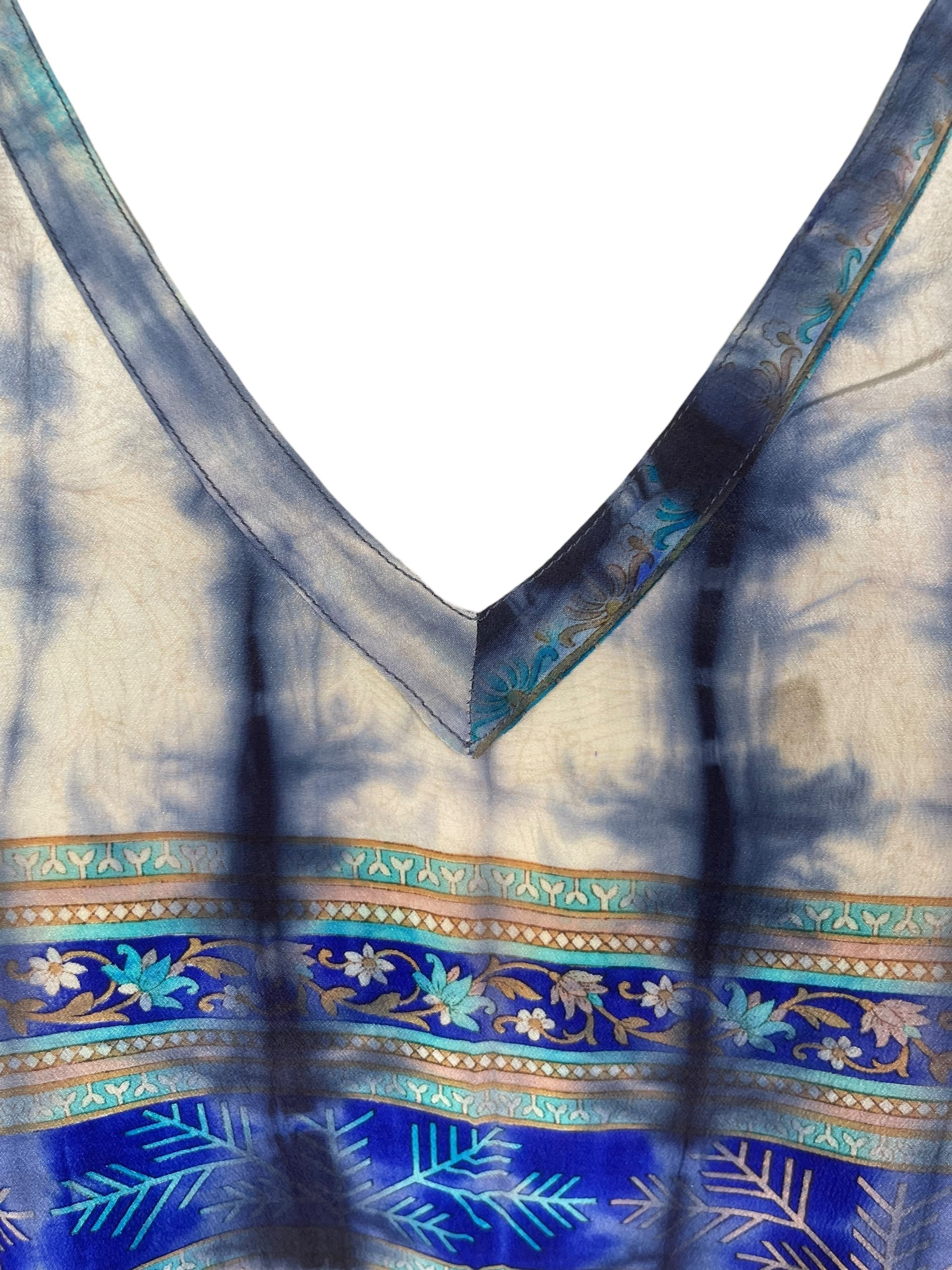 PRC8470 Wabi Sabi Pure Silk Long Tunic with Side Ties