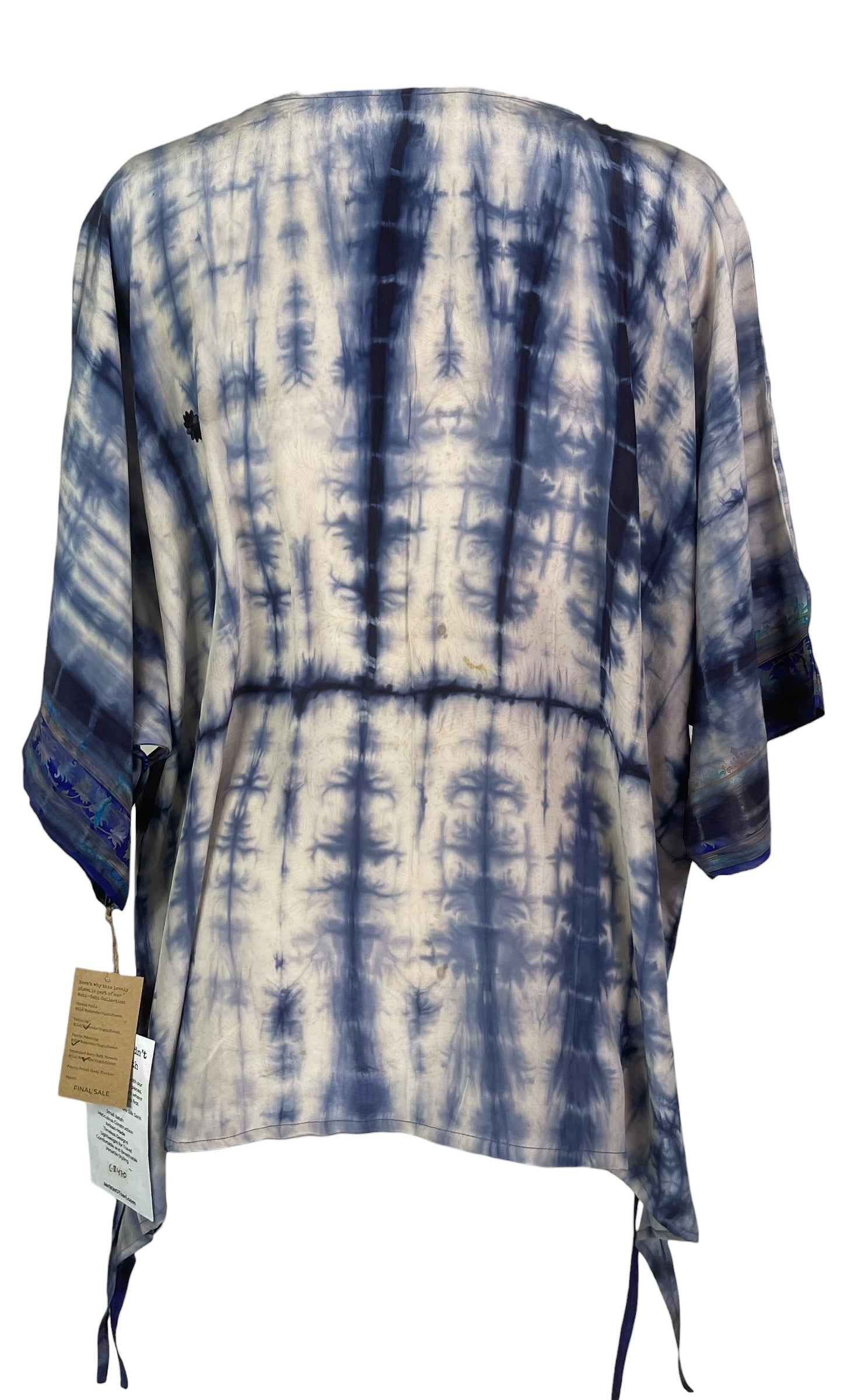 PRC8470 Wabi Sabi Pure Silk Long Tunic with Side Ties