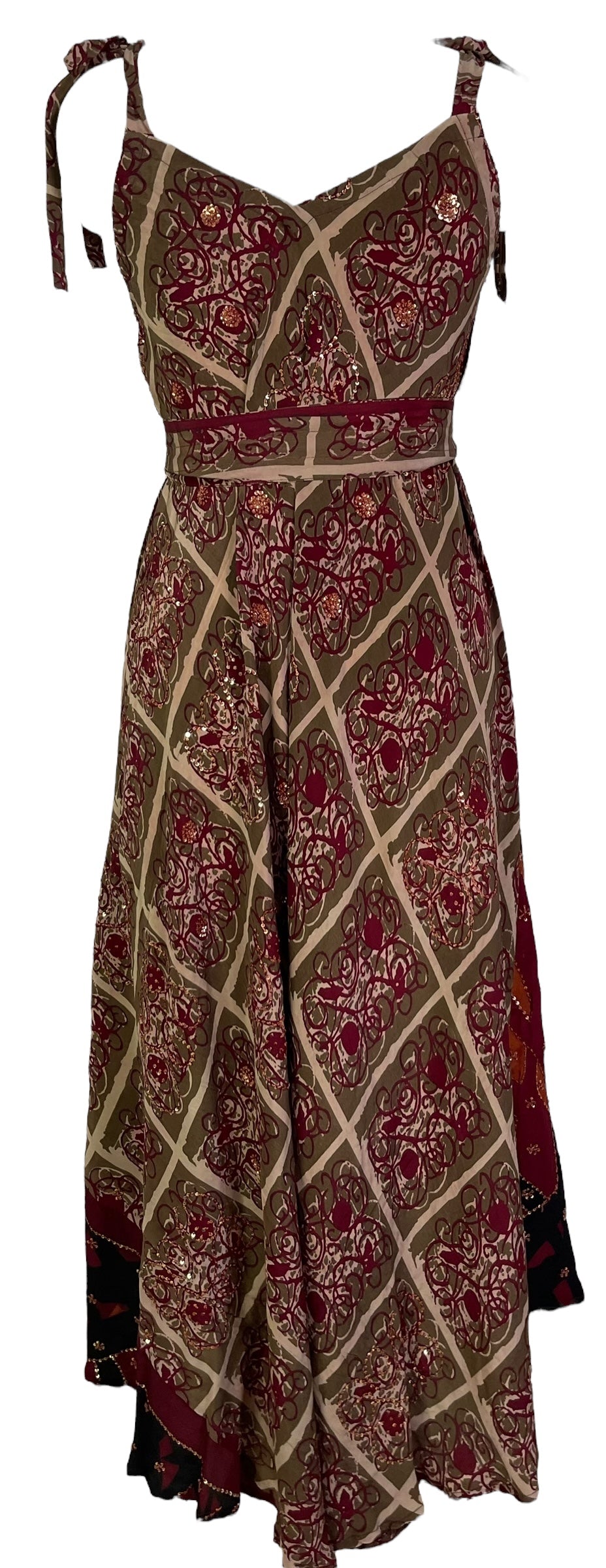 PRC7229 Avatar Pure Silk Maxi Dress with Belt