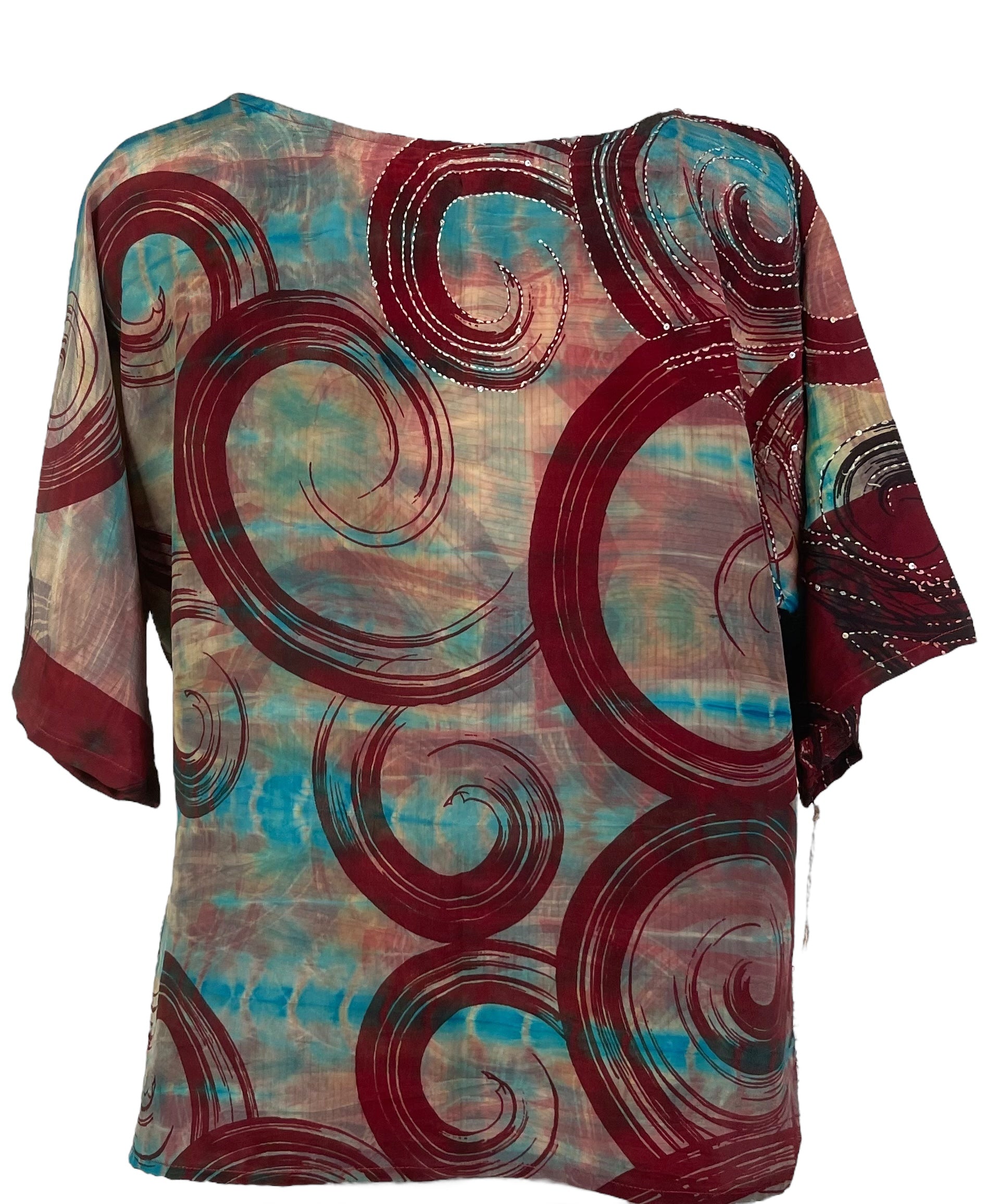 DEEANNS PRC7836 Avatar Pure Silk Side Slit Top