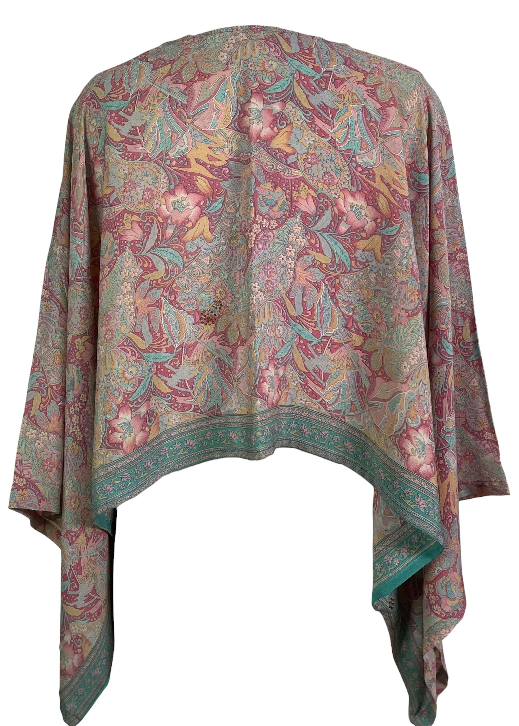 PREVIEW PRC8748 Avatar Pure Silk Kimono-Sleeved Top by MARCH2026 – Handmade ethical Kimono Top from sariKNOTsari using upcycled silk. Designed in Canada for travel and slow fashion, loved from Toronto to LA to Sydney.