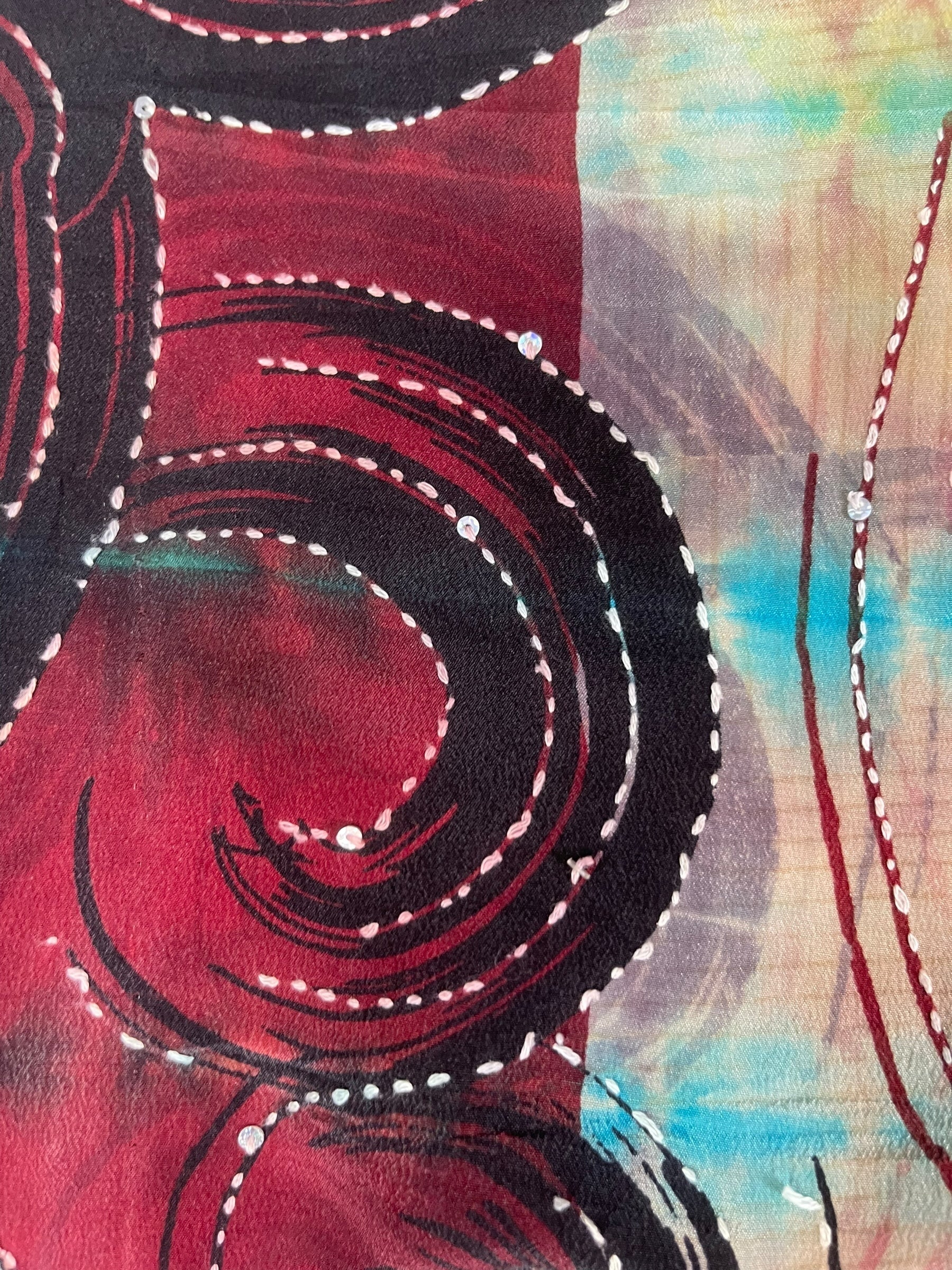 DEEANNS PRC7836 Avatar Pure Silk Side Slit Top