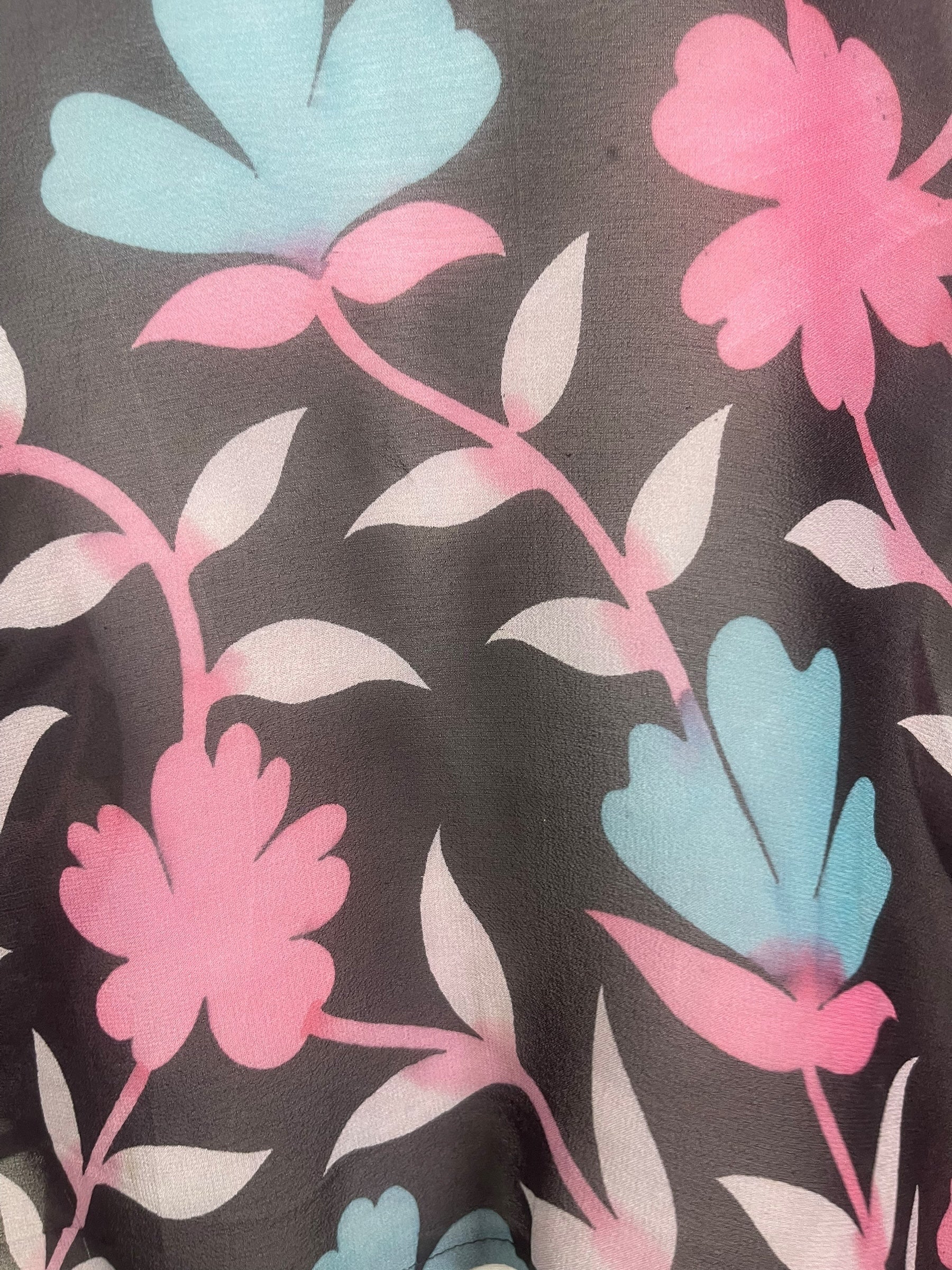 PRG8513 Sheer Wabi Sabi Pure Silk Kimono-Sleeved Top