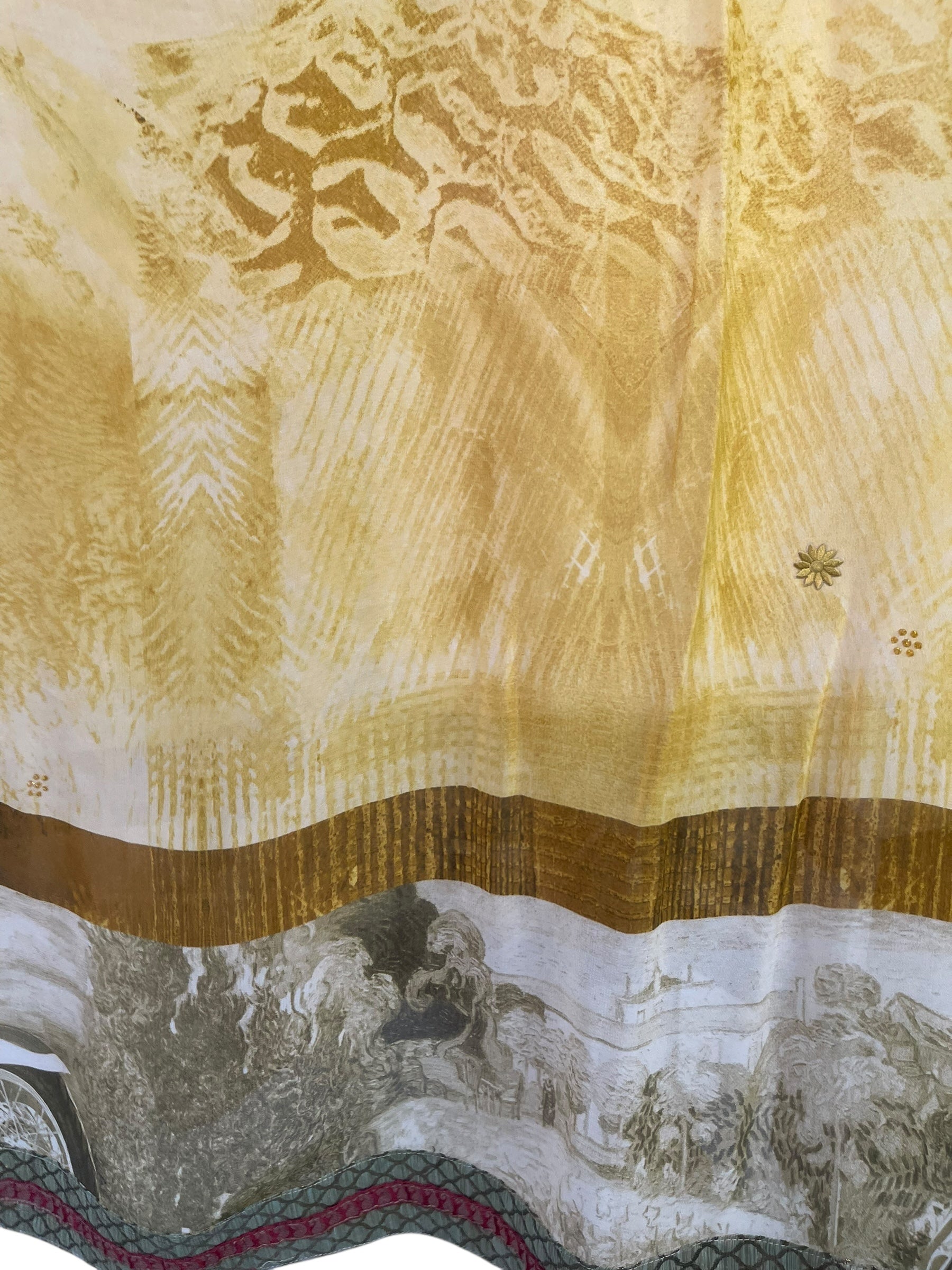 PREVIEW PRG8442 Sheer Avatar Pure Silk Midi Length Kaftan by MARCH2026 – Handmade ethical Midi Length Kaftan from sariKNOTsari using upcycled silk. Designed in Canada for travel and slow fashion, loved from Toronto to LA to Sydney. Featuring Zsiska, Bryn Walker and Artisan Leather coats by Rejean Pepin, Pepin designs