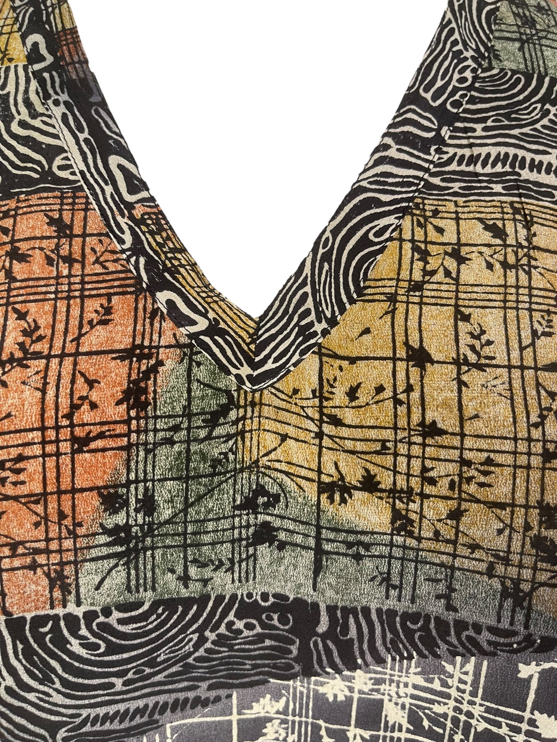 PRC8074 Avatar Pure Silk Long Tunic with Side Ties