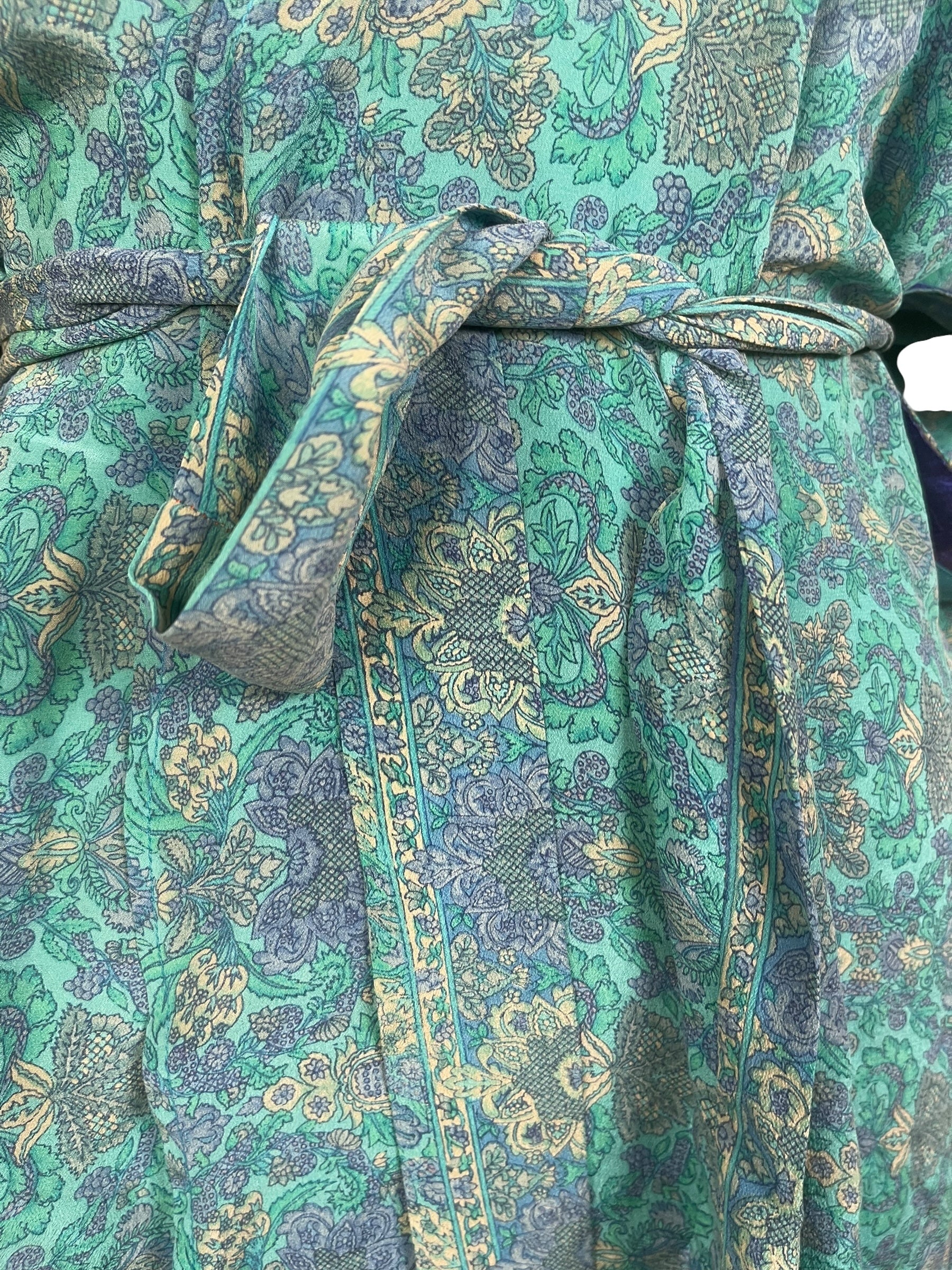 PRC8498 Avatar Pure Silk Kimono-Sleeved Jacket with Belt